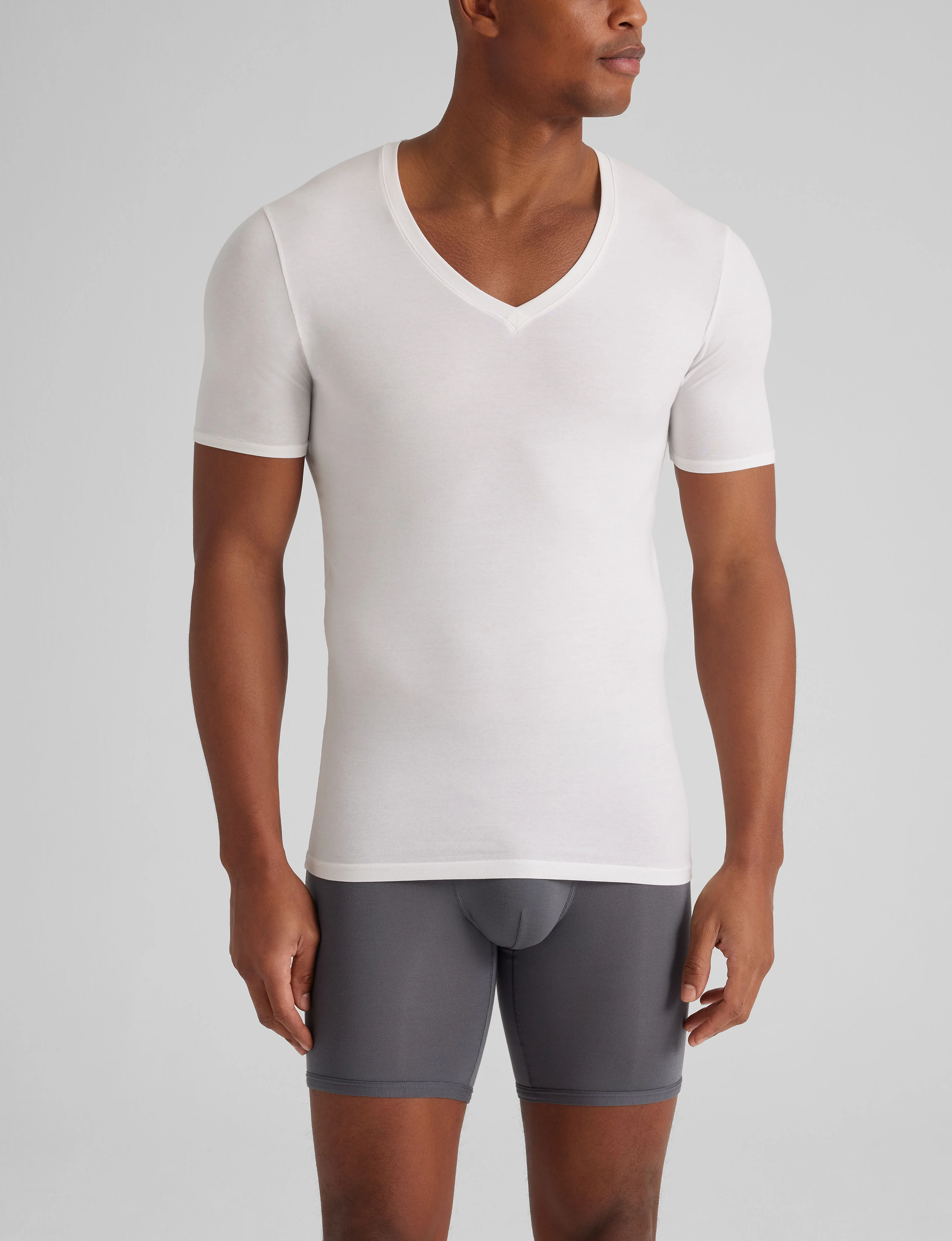Cool Cotton Deep V-Neck Stay-Tucked Undershirt (3-Pack) - Image 6
