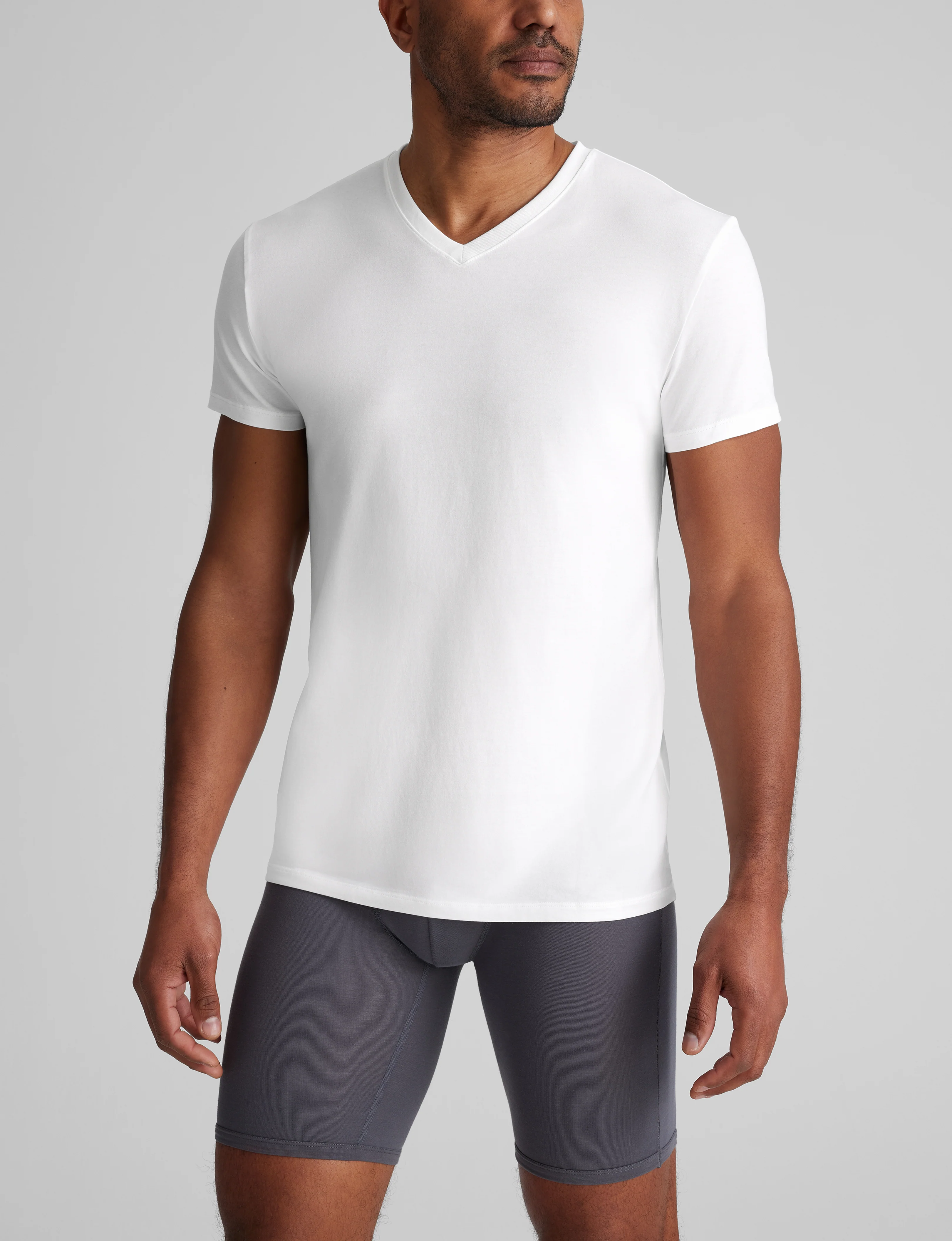 Cool Cotton High V-Neck Modern Fit Undershirt (3-Pack) - Image 6