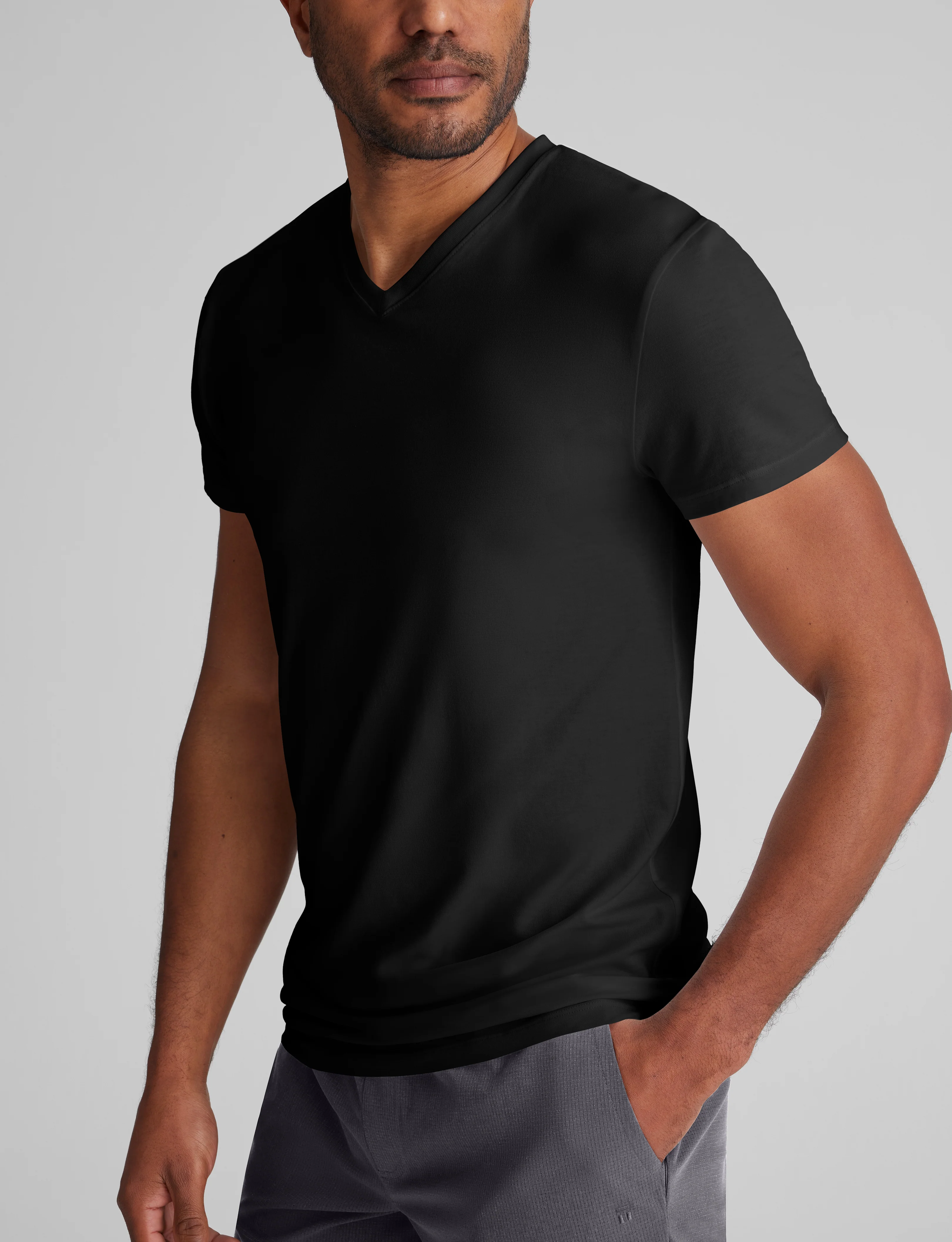 Cool Cotton High V-Neck Modern Fit Undershirt (6-Pack) - Image 5