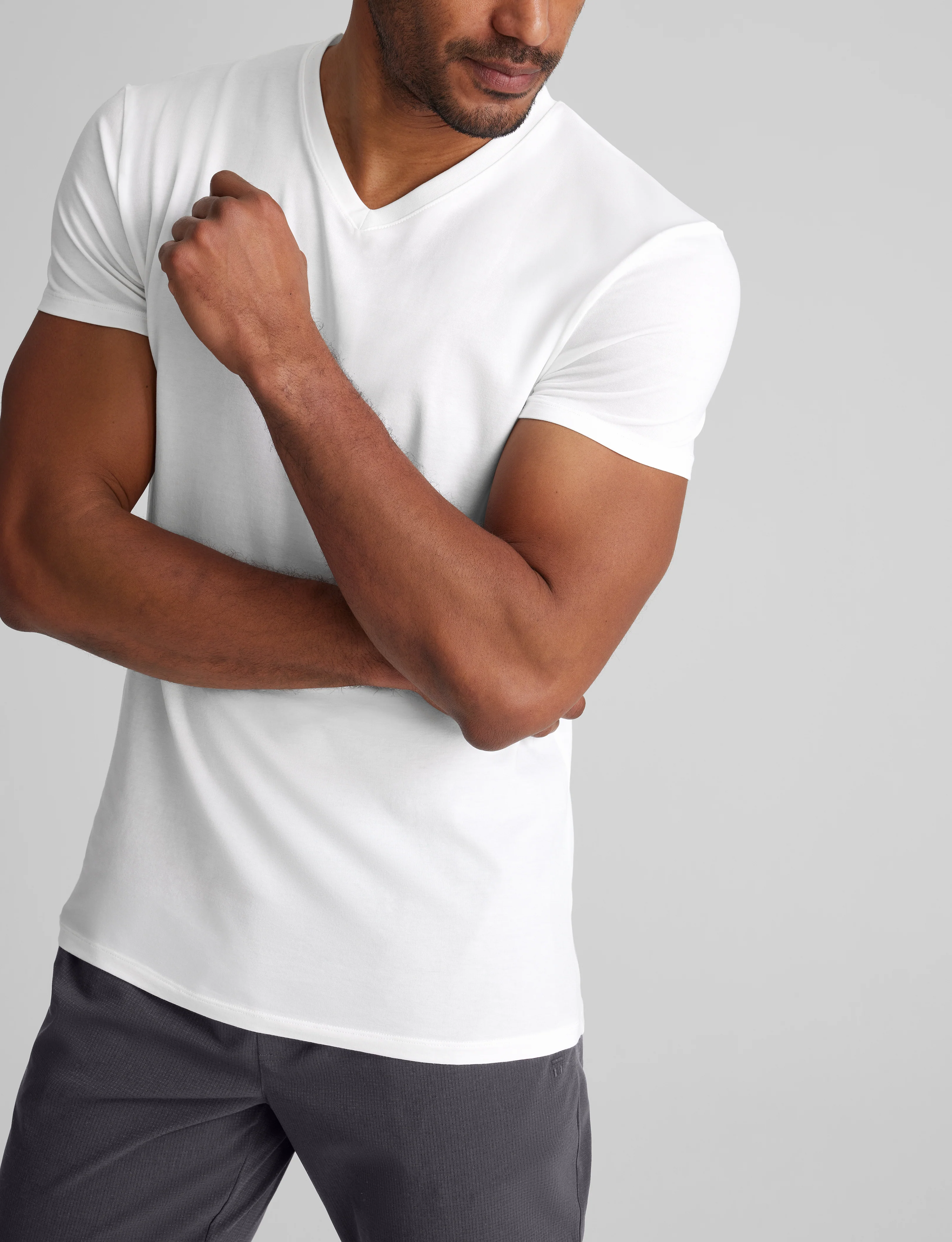 Cool Cotton High V-Neck Modern Fit Undershirt - Image 6