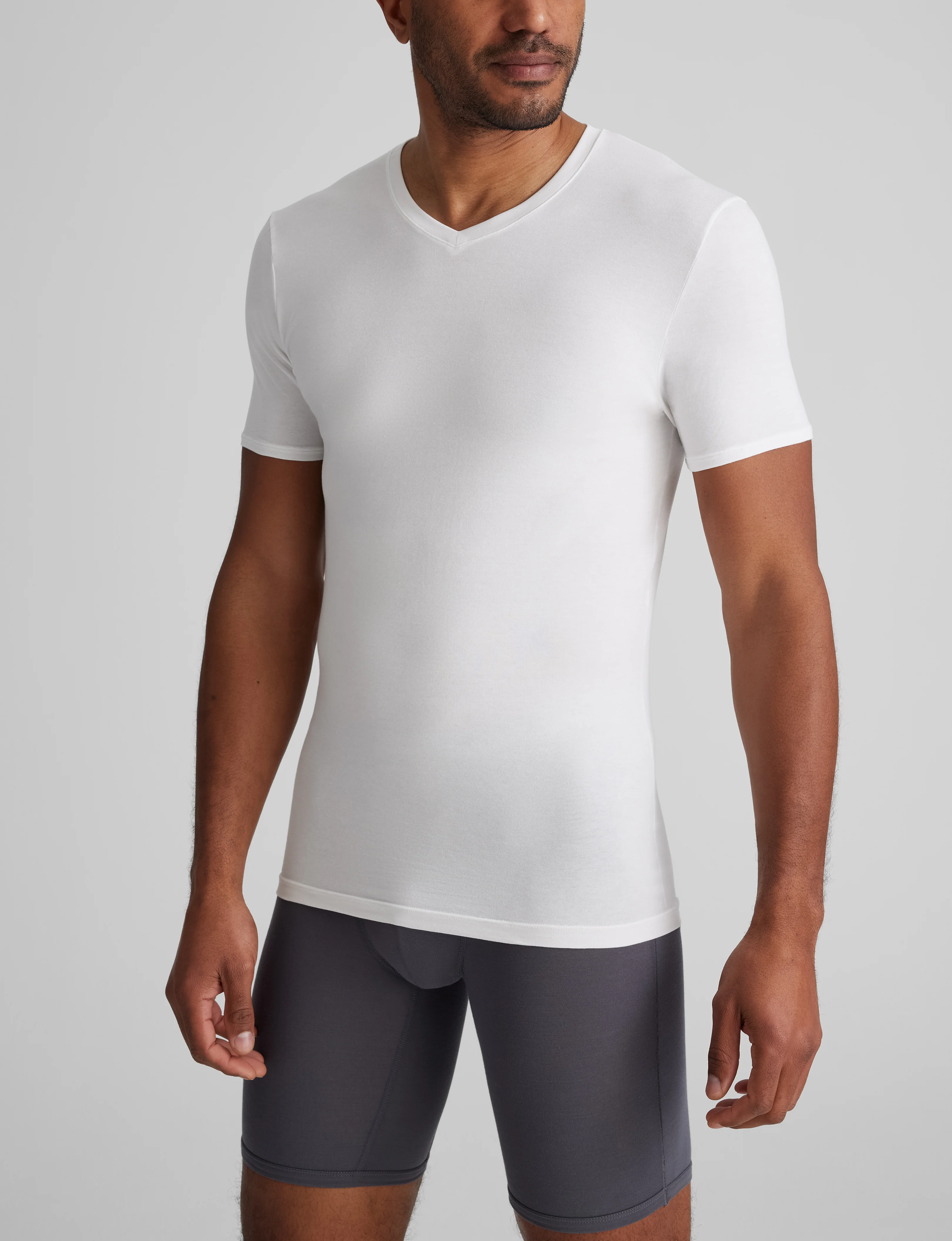 Cool Cotton High V-Neck Stay-Tucked Undershirt (3-Pack) - Image 6