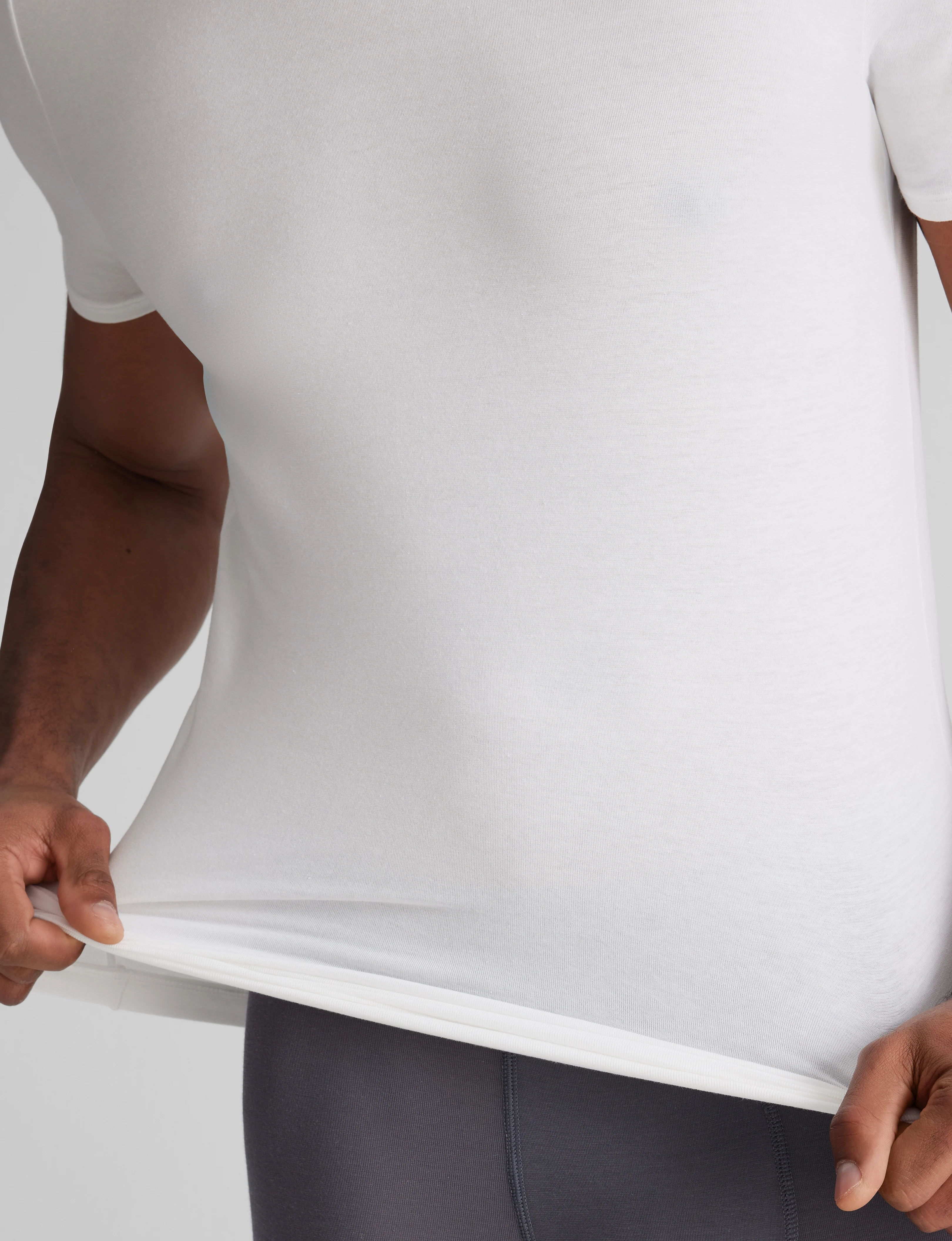 Cool Cotton High V-Neck Stay-Tucked Undershirt (3-Pack) - Image 8