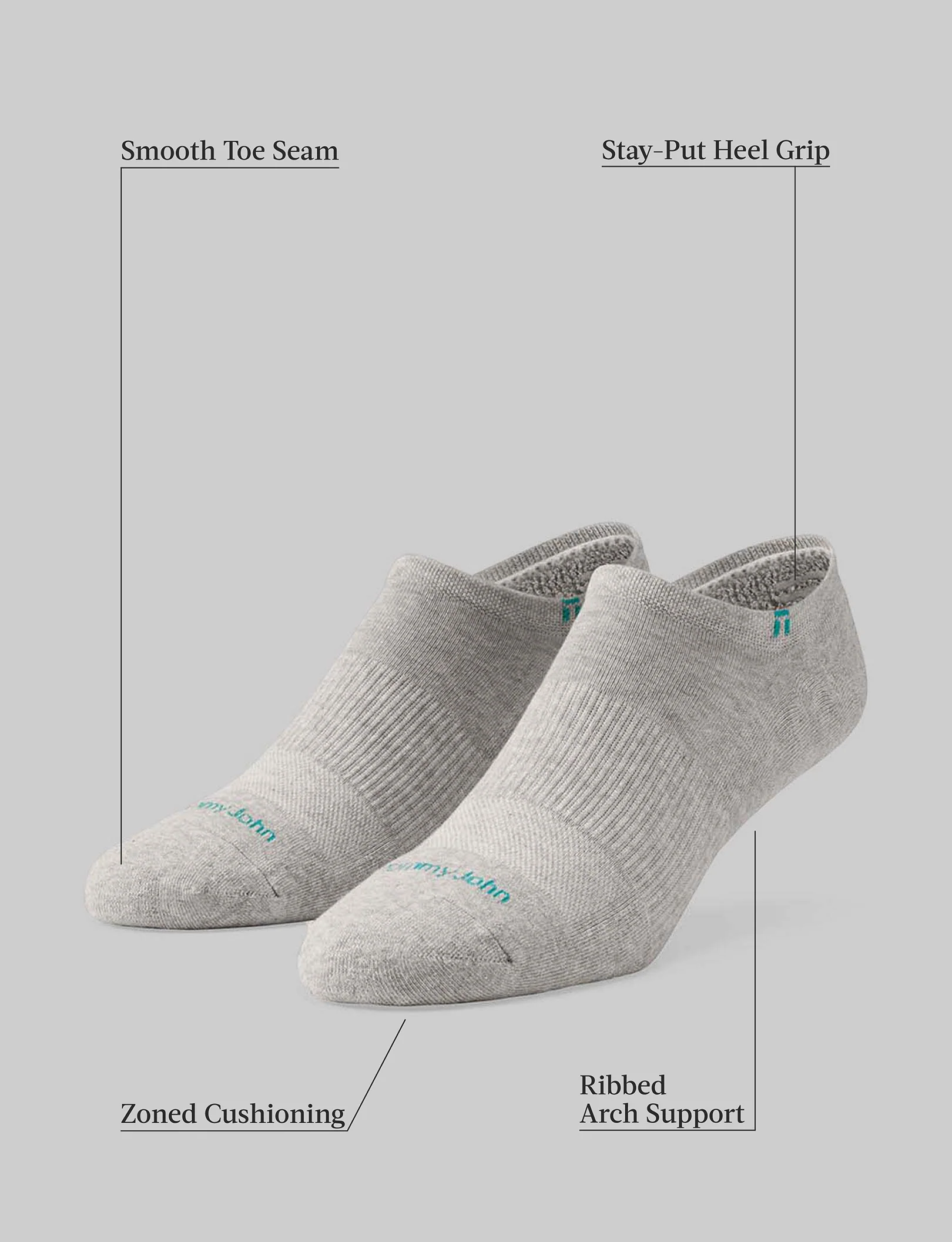 Cushioned No Show Sock (3-Pack) - Image 10