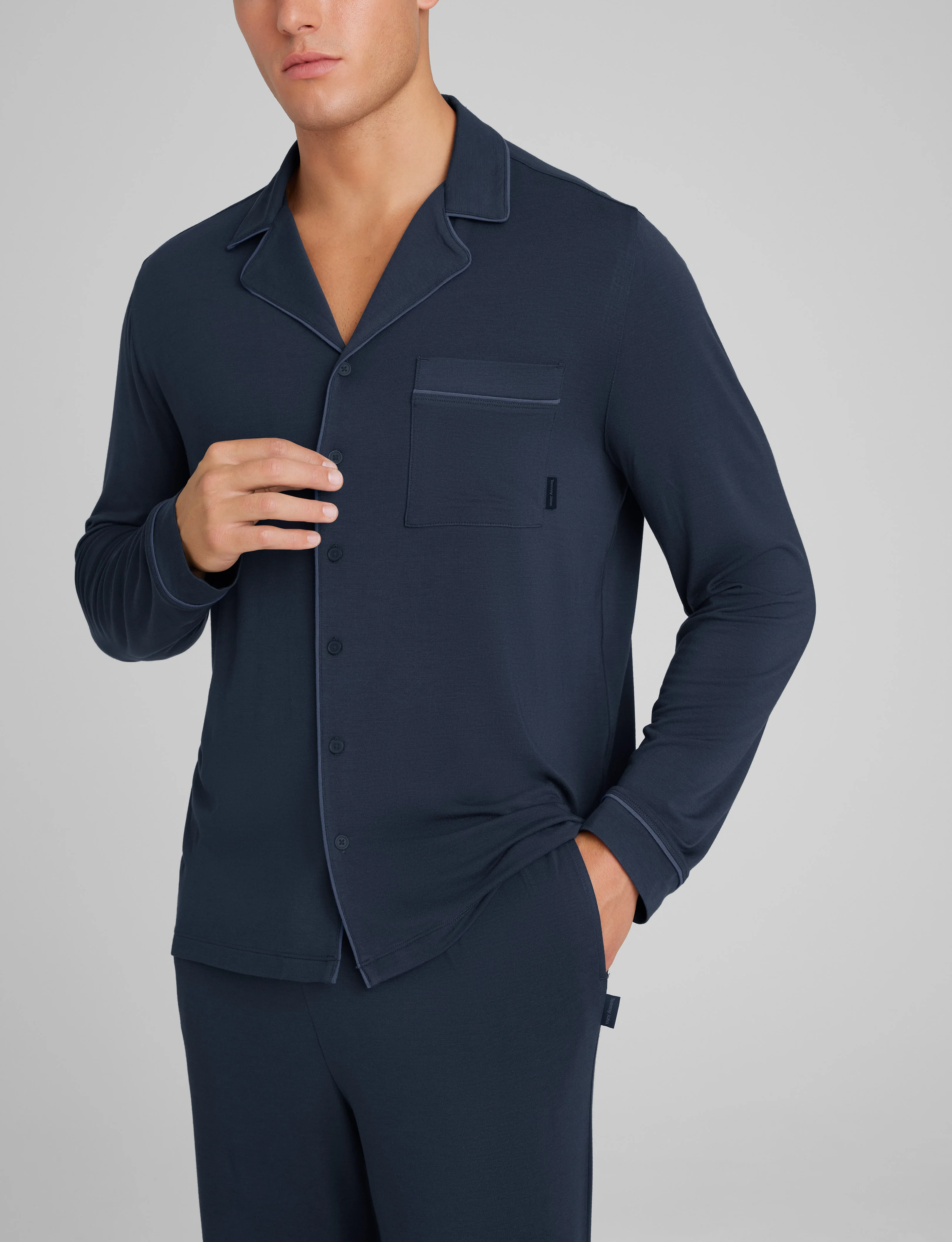 Downtime Long Sleeve Pajama Top & Pant Set - Image 16