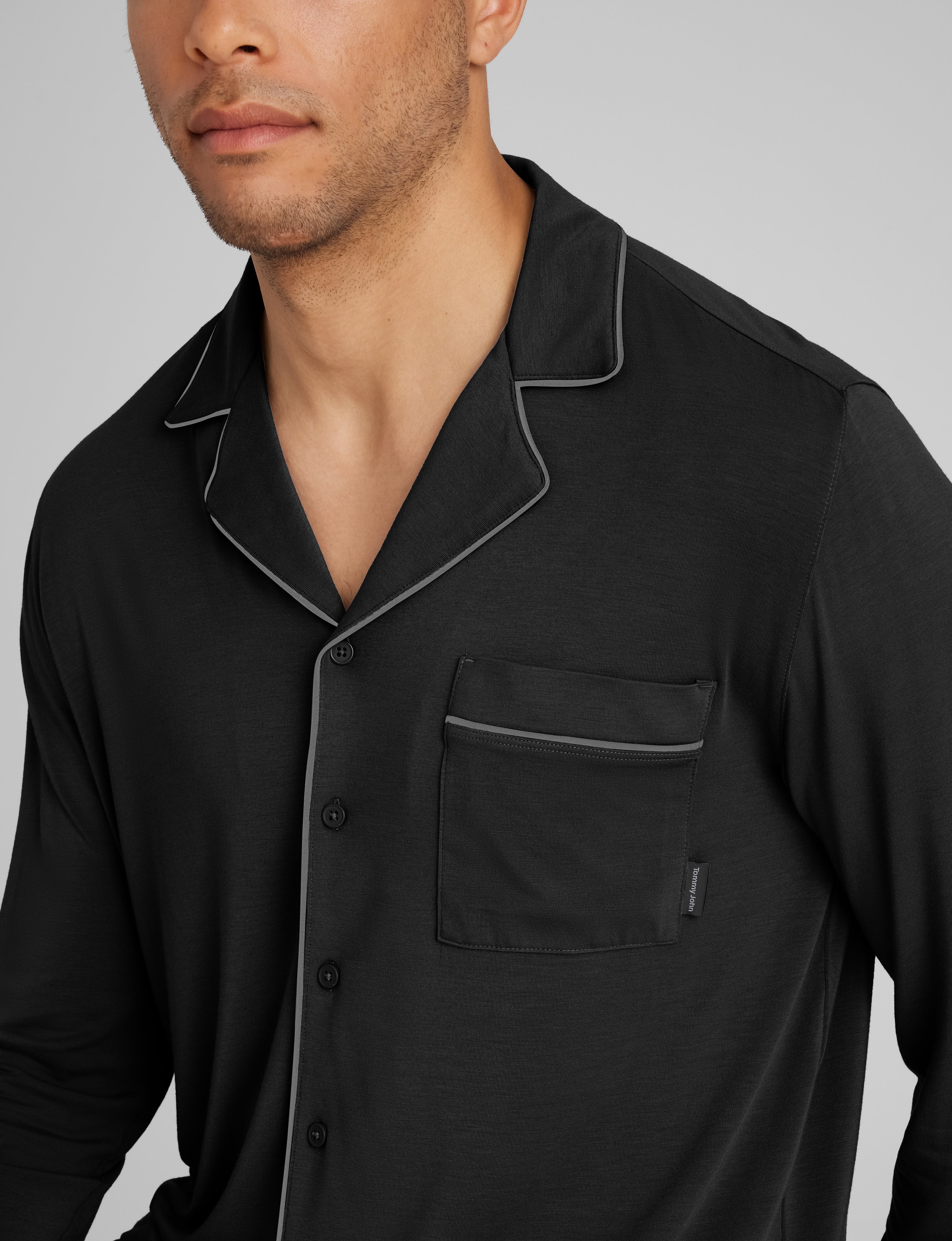 Downtime Long Sleeve Pajama Top & Pant Set - Image 5