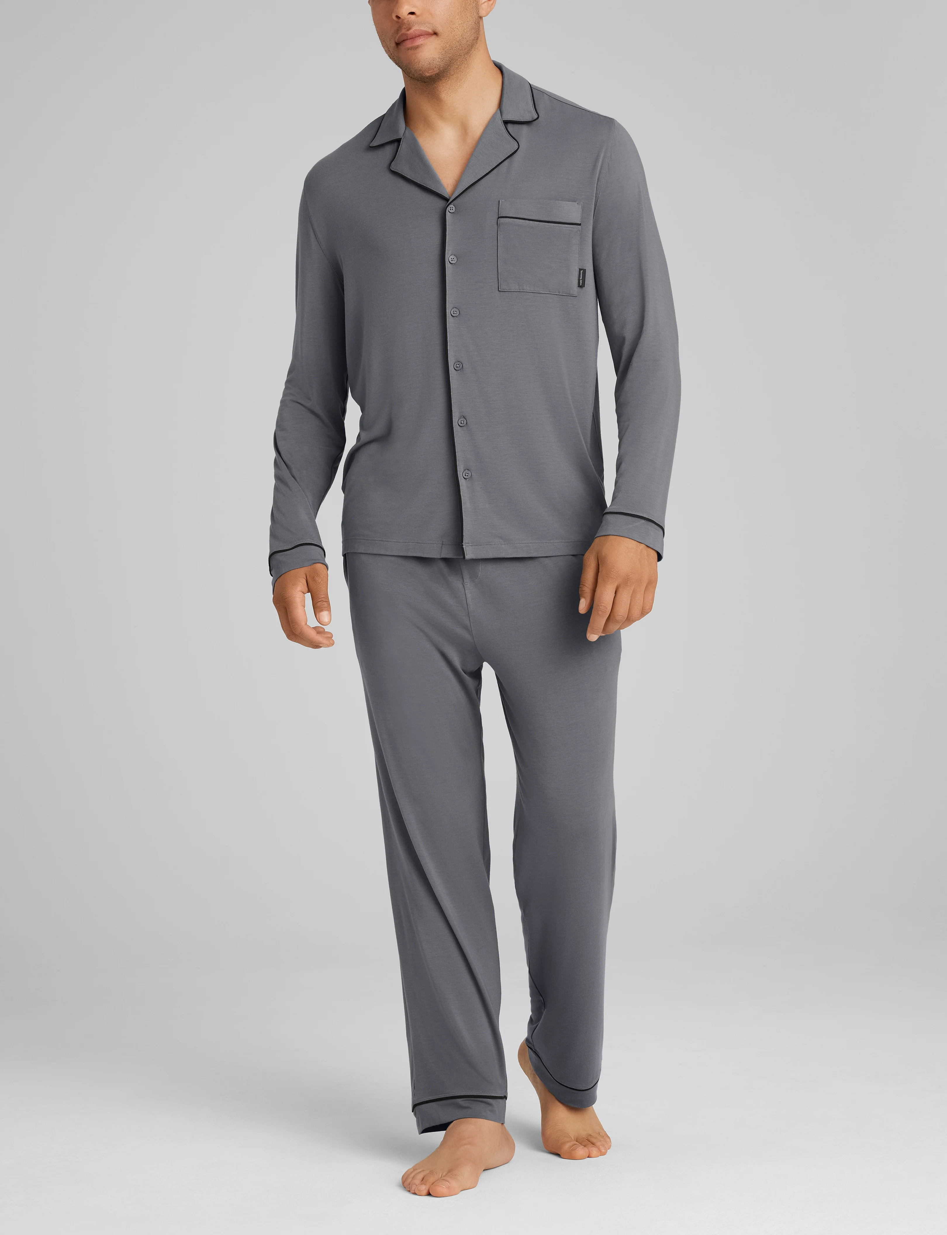 Downtime Long Sleeve Pajama Top & Pant Set - Image 7