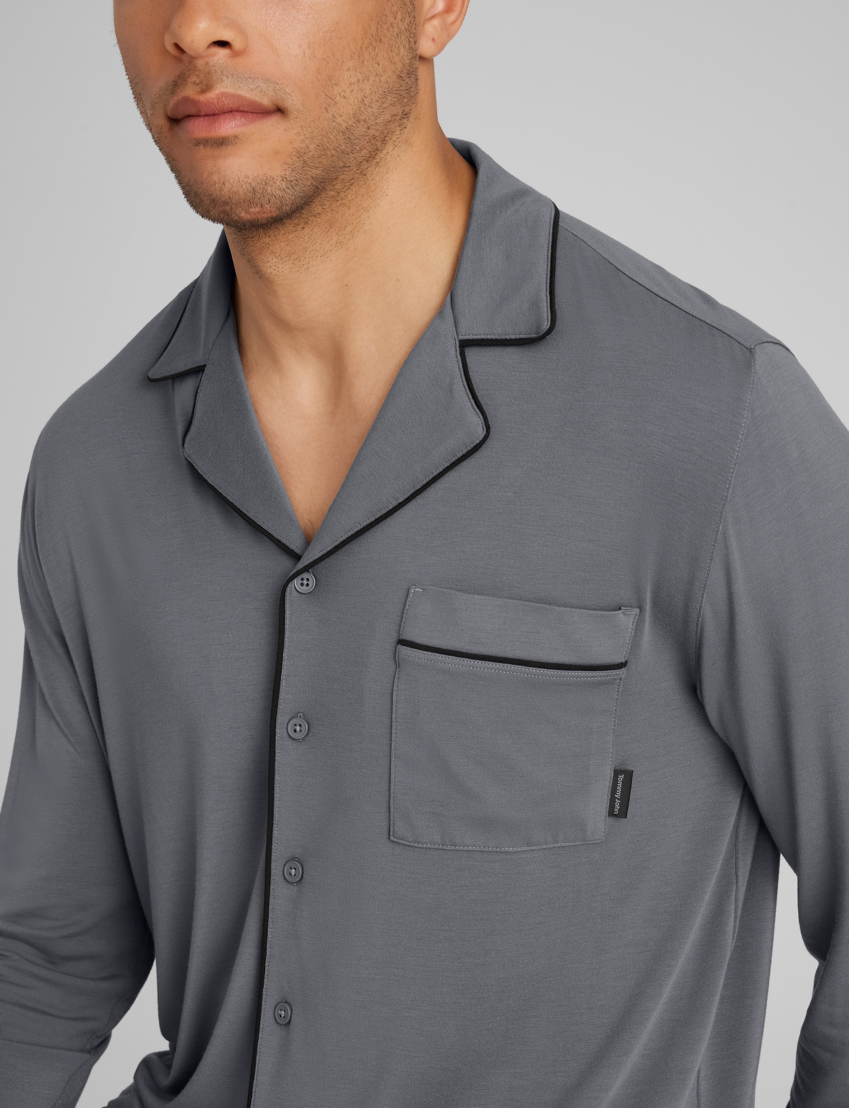 Downtime Long Sleeve Pajama Top & Pant Set - Image 9