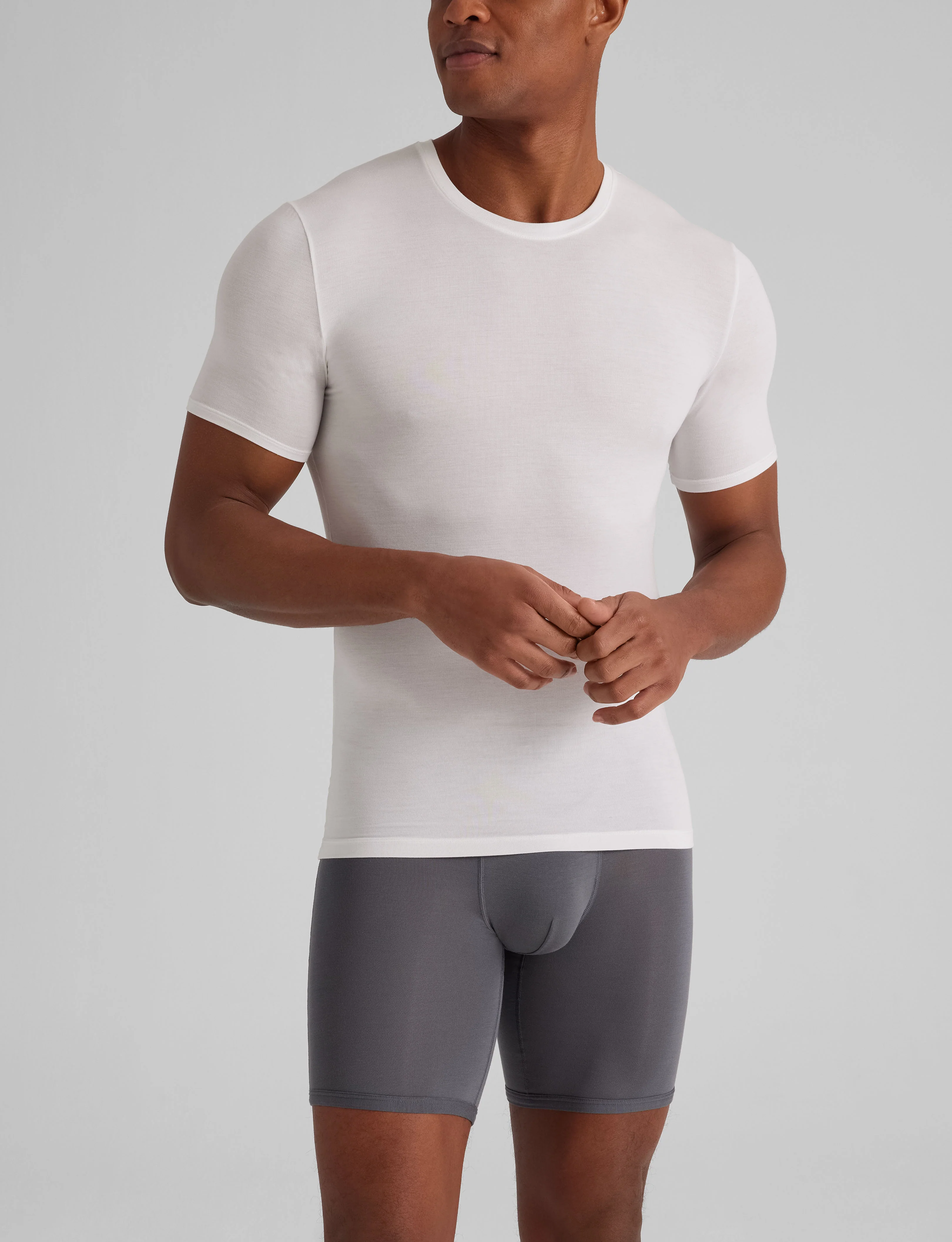 Second Skin Crew Neck Stay-Tucked Undershirt (6-Pack) - Image 6