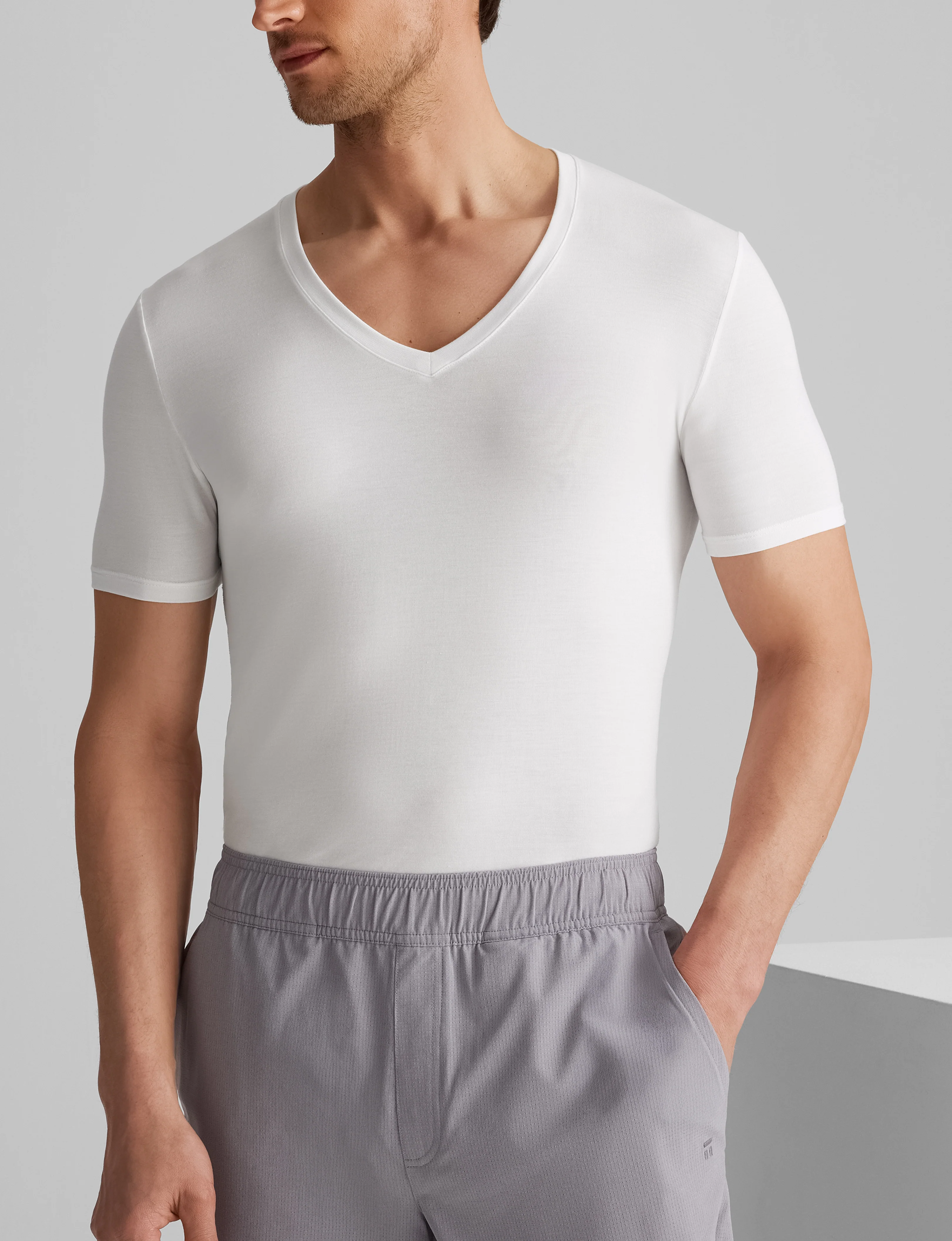 Second Skin Deep V-Neck Stay-Tucked Undershirt (3-Pack) - Image 10