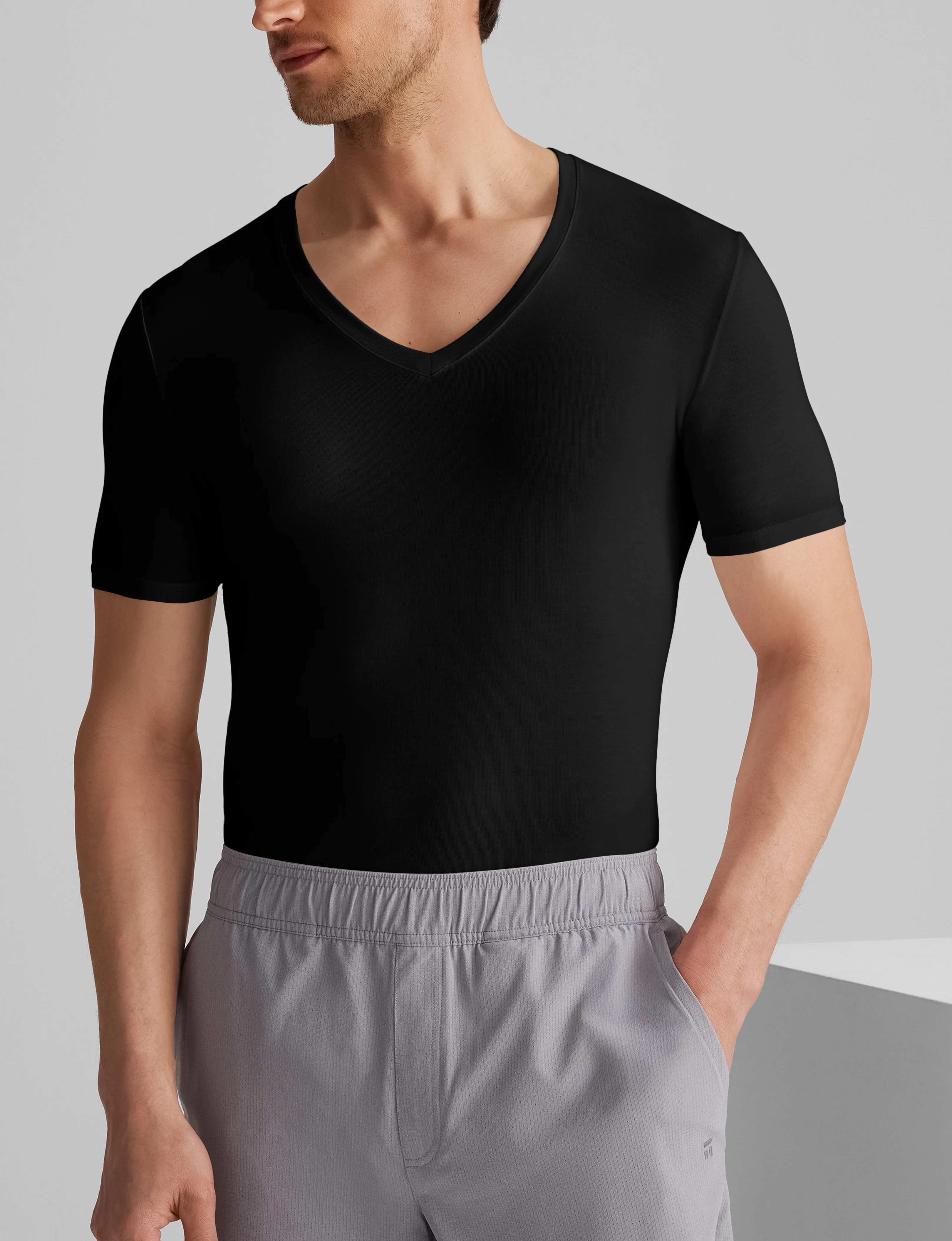 Second Skin Deep V-Neck Stay-Tucked Undershirt (3-Pack) - Image 6