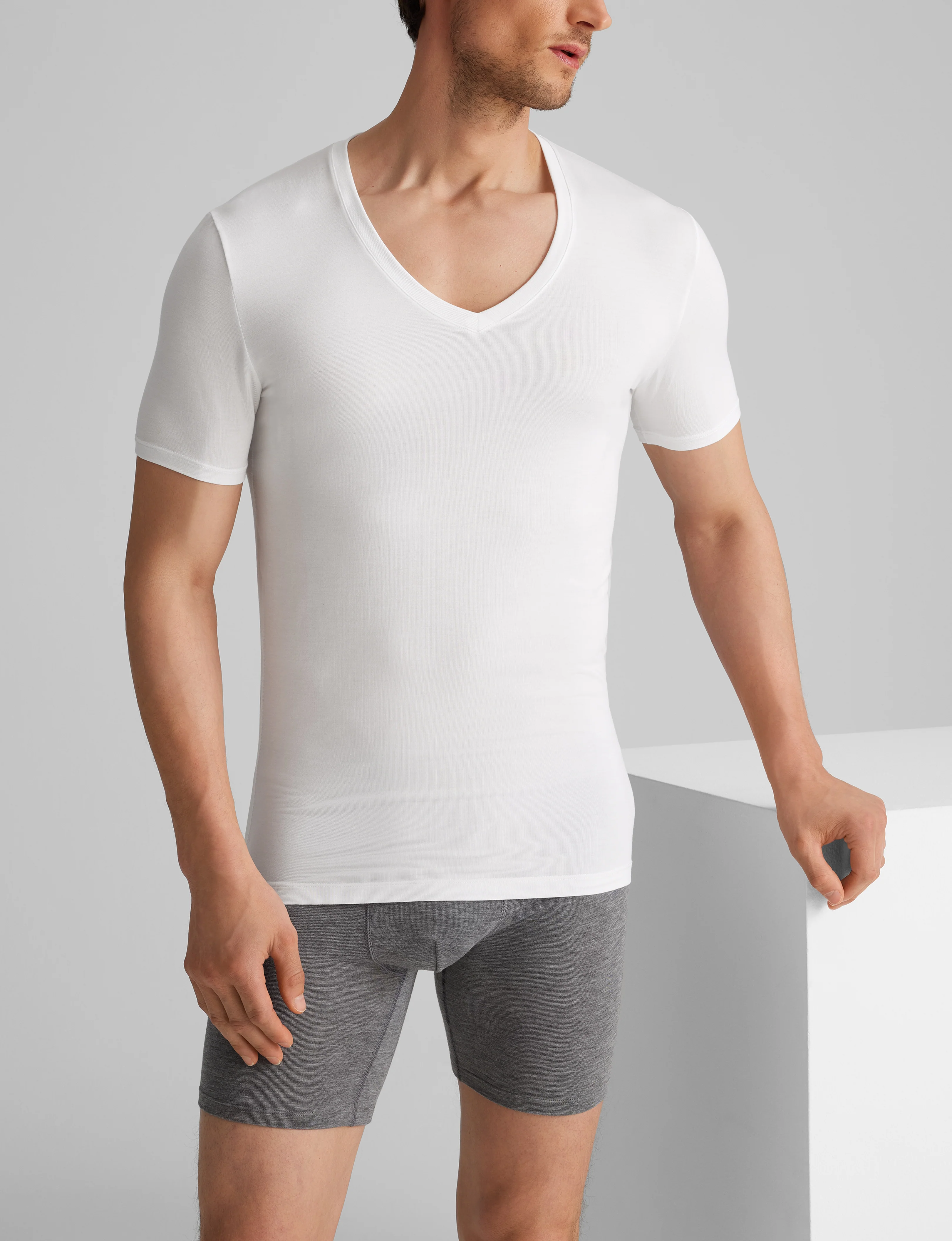 Second Skin Deep V-Neck Stay-Tucked Undershirt (3-Pack) - Image 7