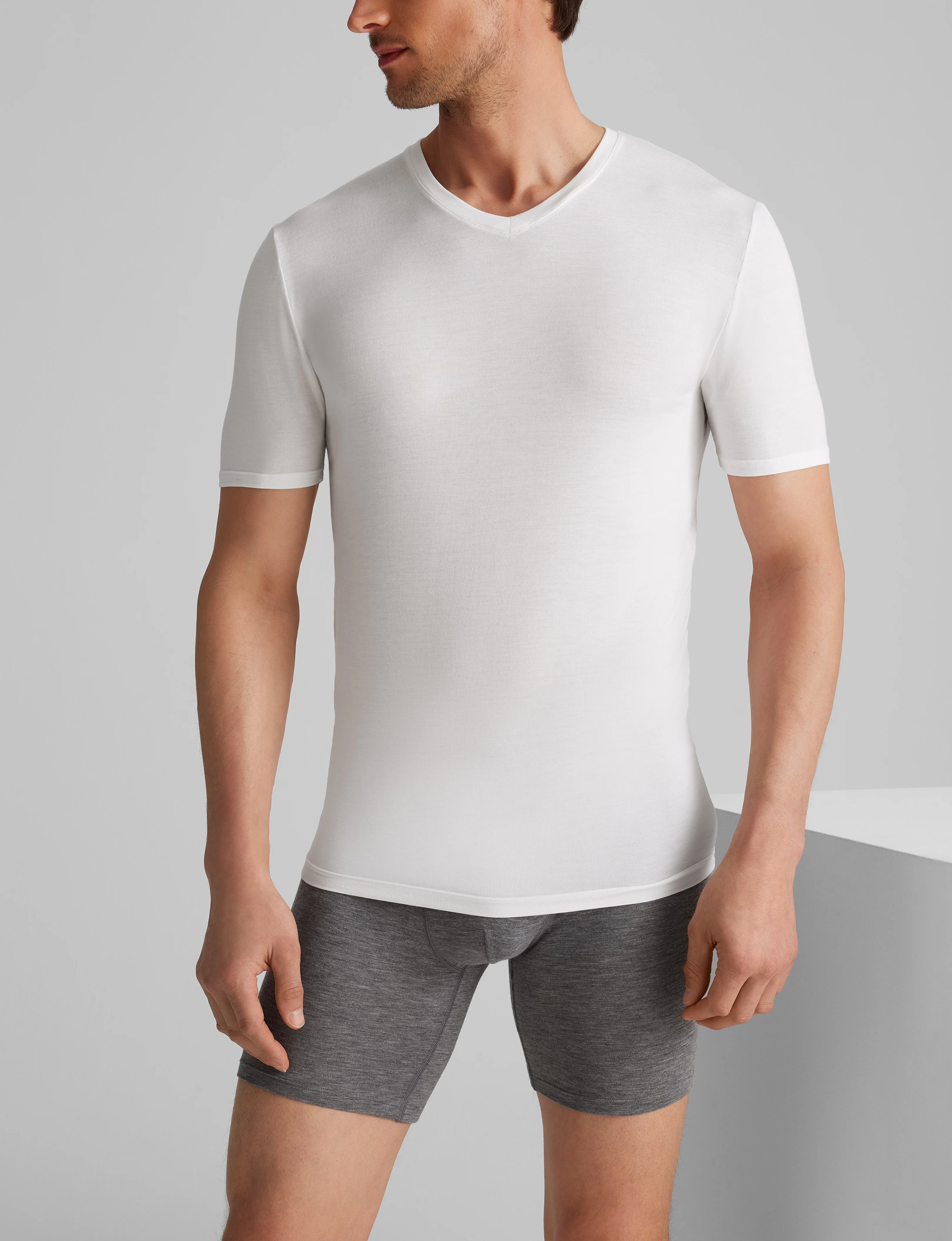 Second Skin High V-Neck Stay-Tucked Undershirt - Image 5