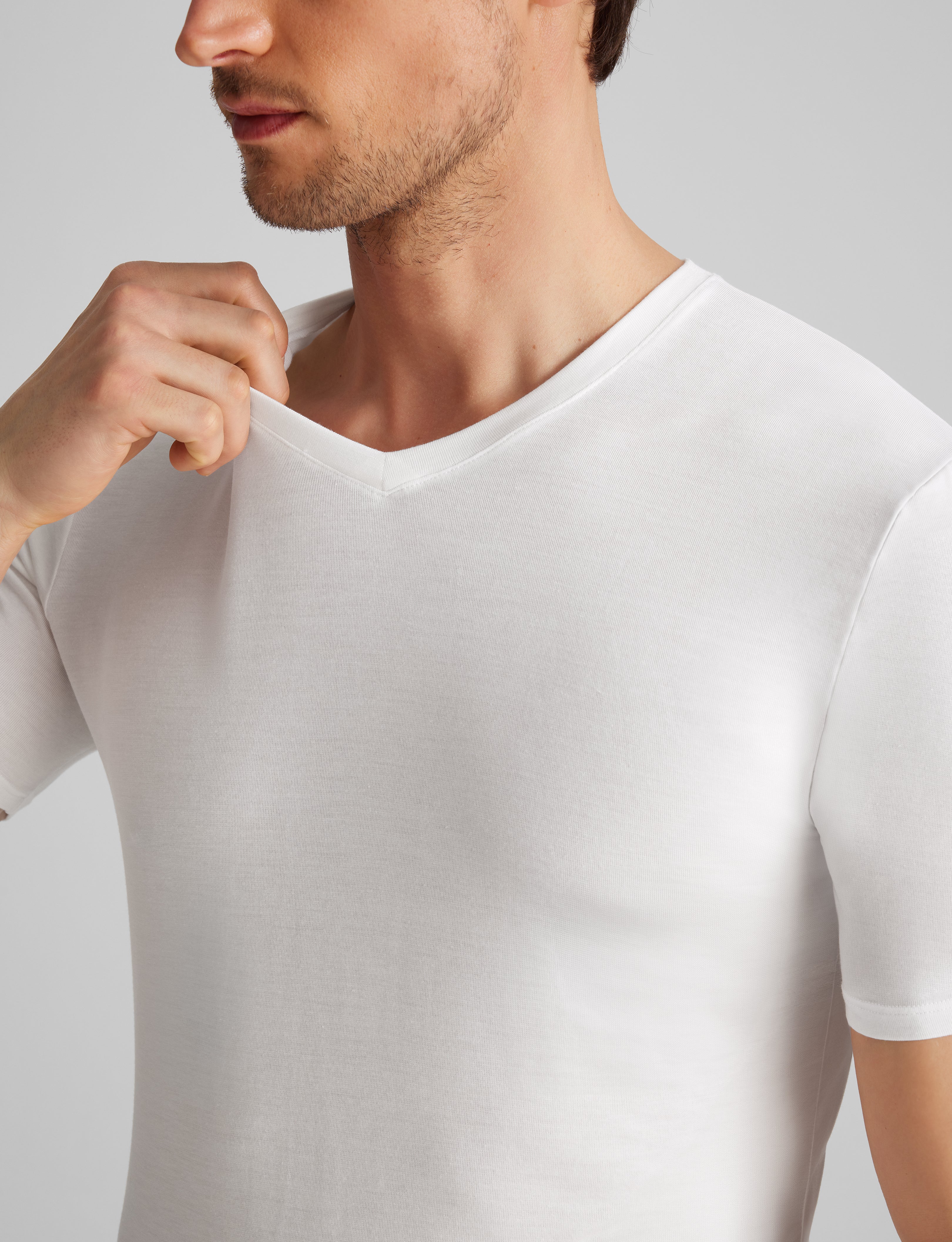 Second Skin High V-Neck Stay-Tucked Undershirt - Image 7