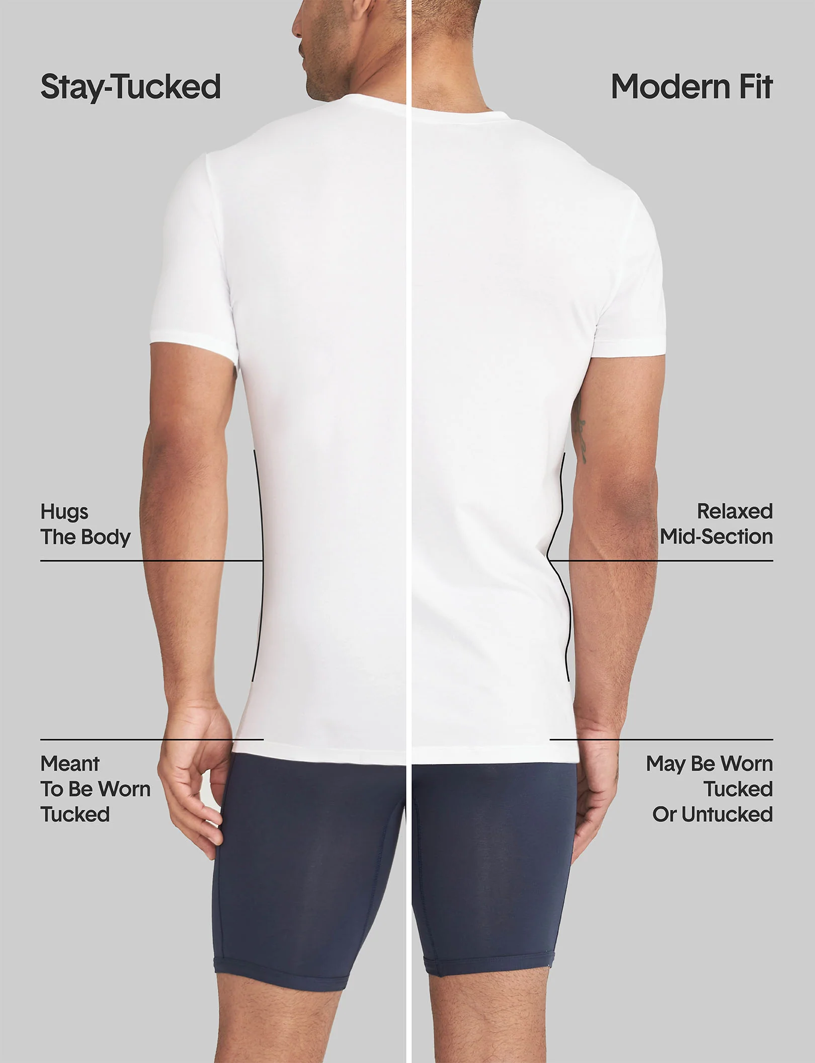 Second Skin High V-Neck Stay-Tucked Undershirt (3-Pack) - Image 11
