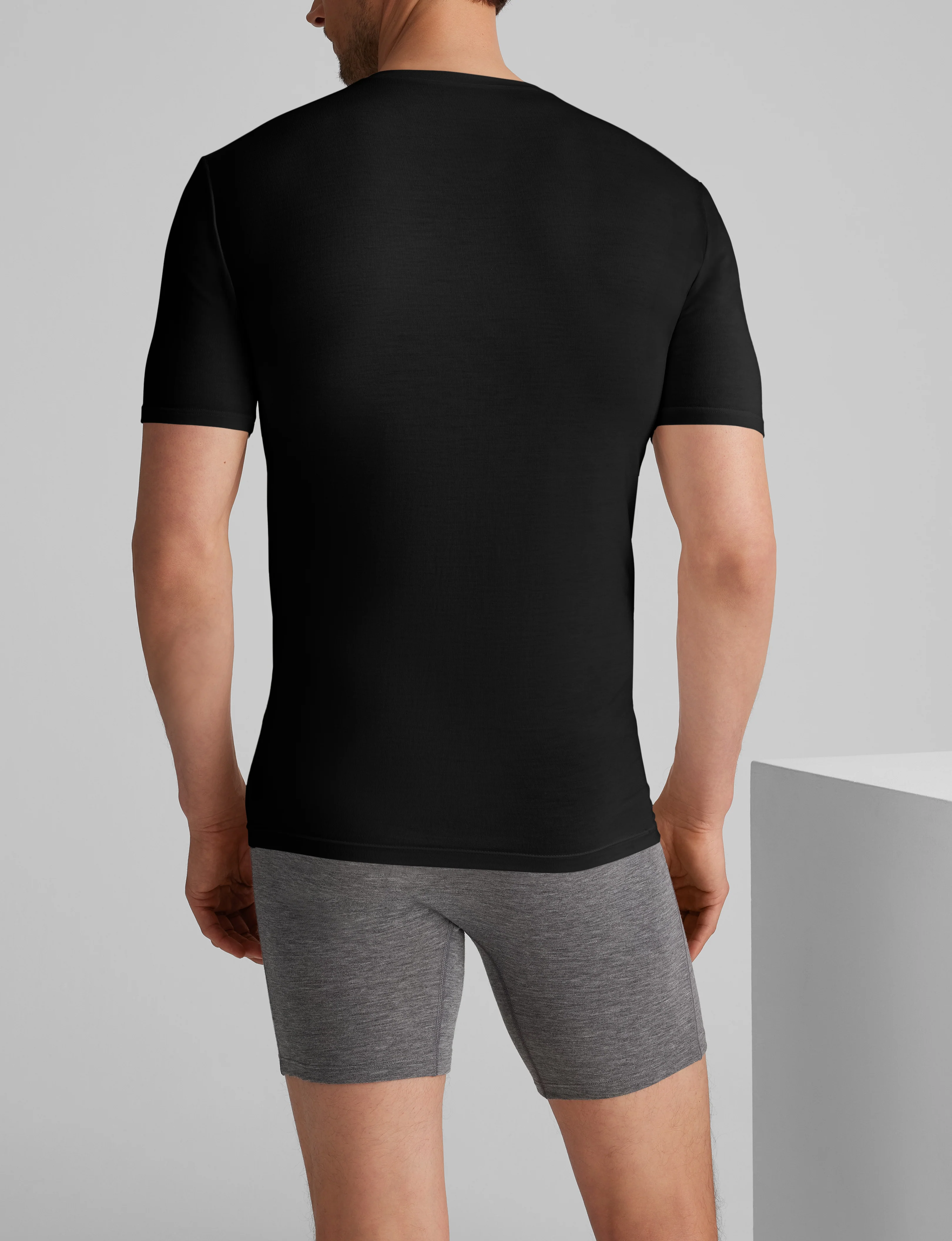 Second Skin High V-Neck Stay-Tucked Undershirt (3-Pack) - Image 4