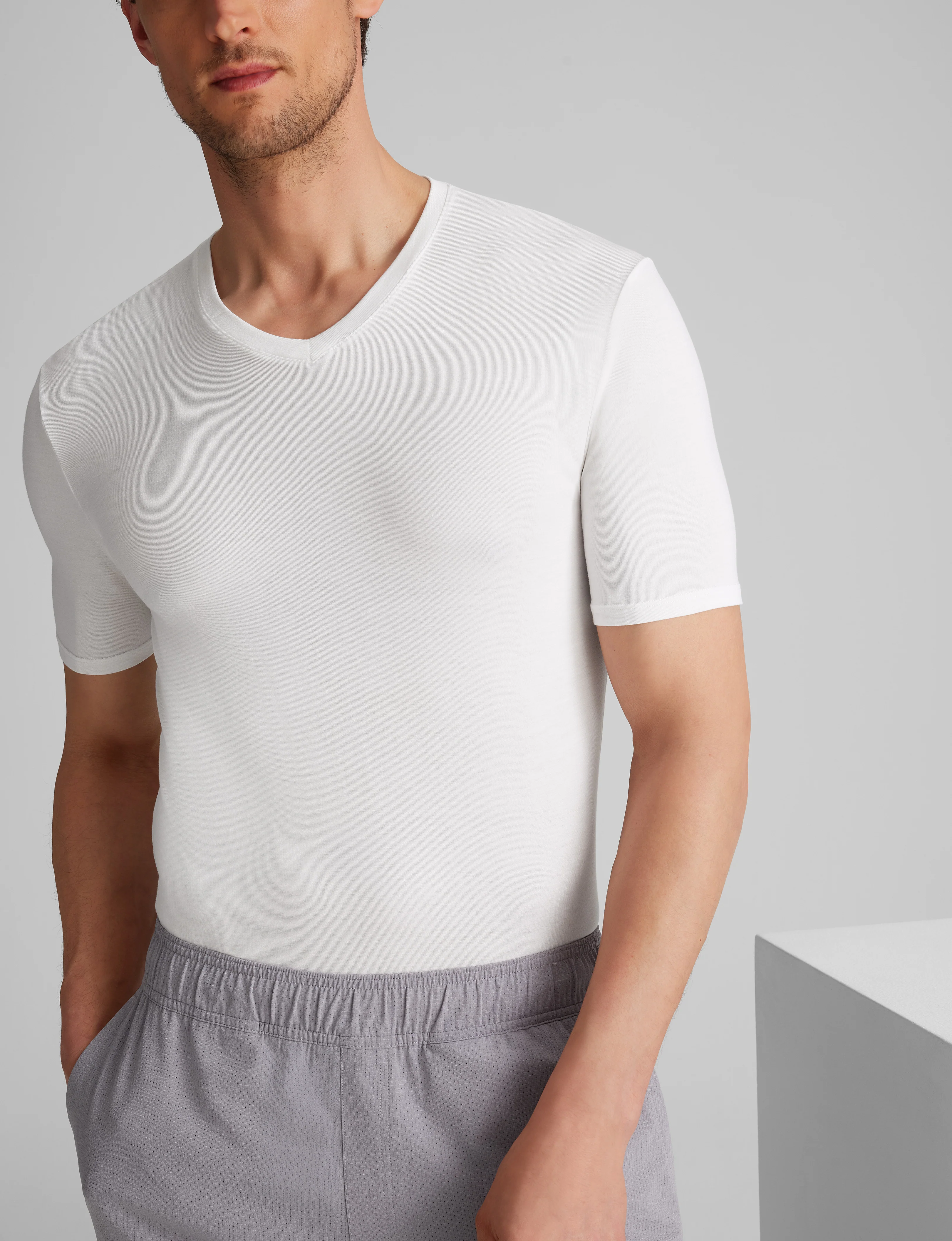 Second Skin High V-Neck Stay-Tucked Undershirt (6-Pack) - Image 10