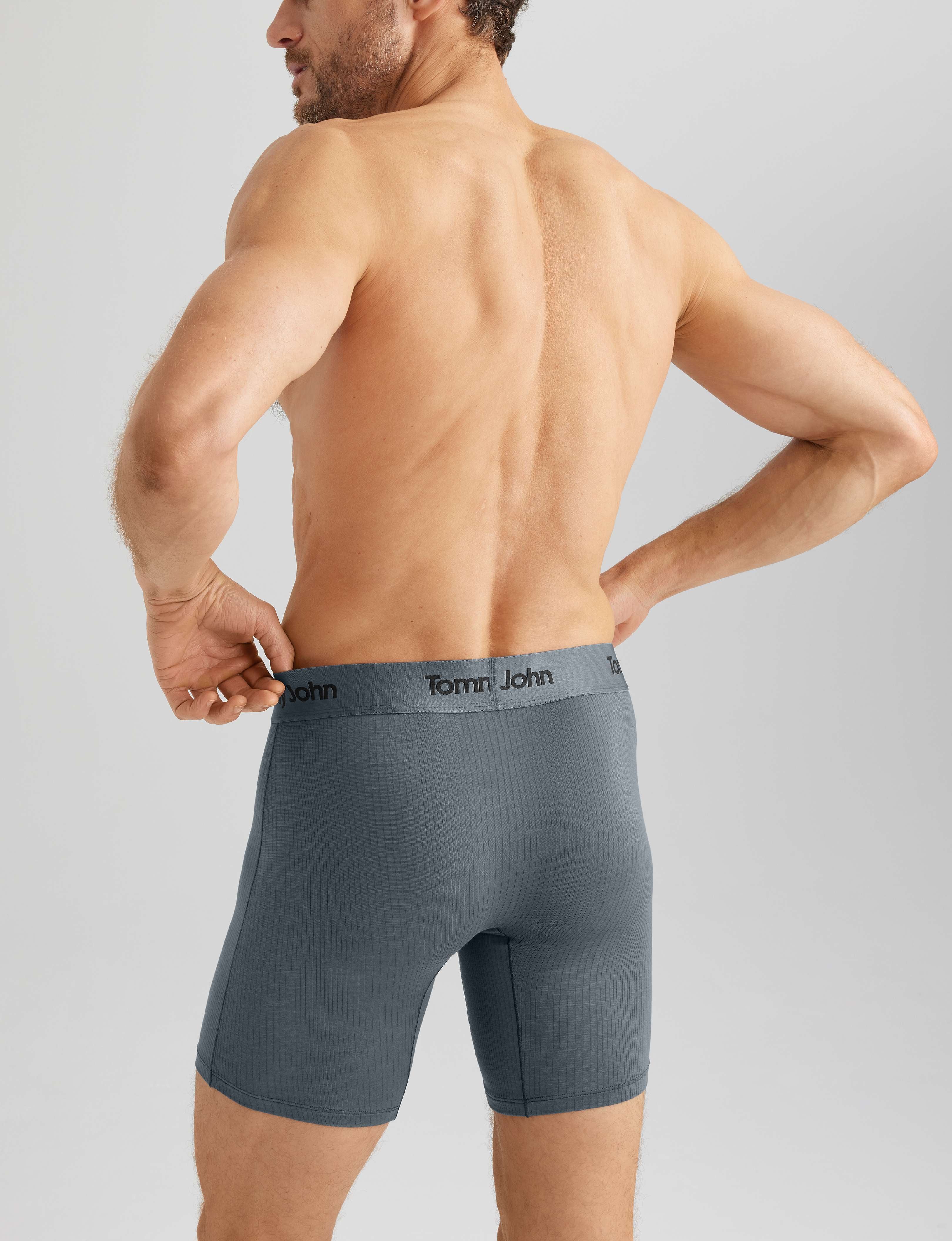 Second Skin Luxe Rib Mid-Length Boxer Brief 6" - Image 15