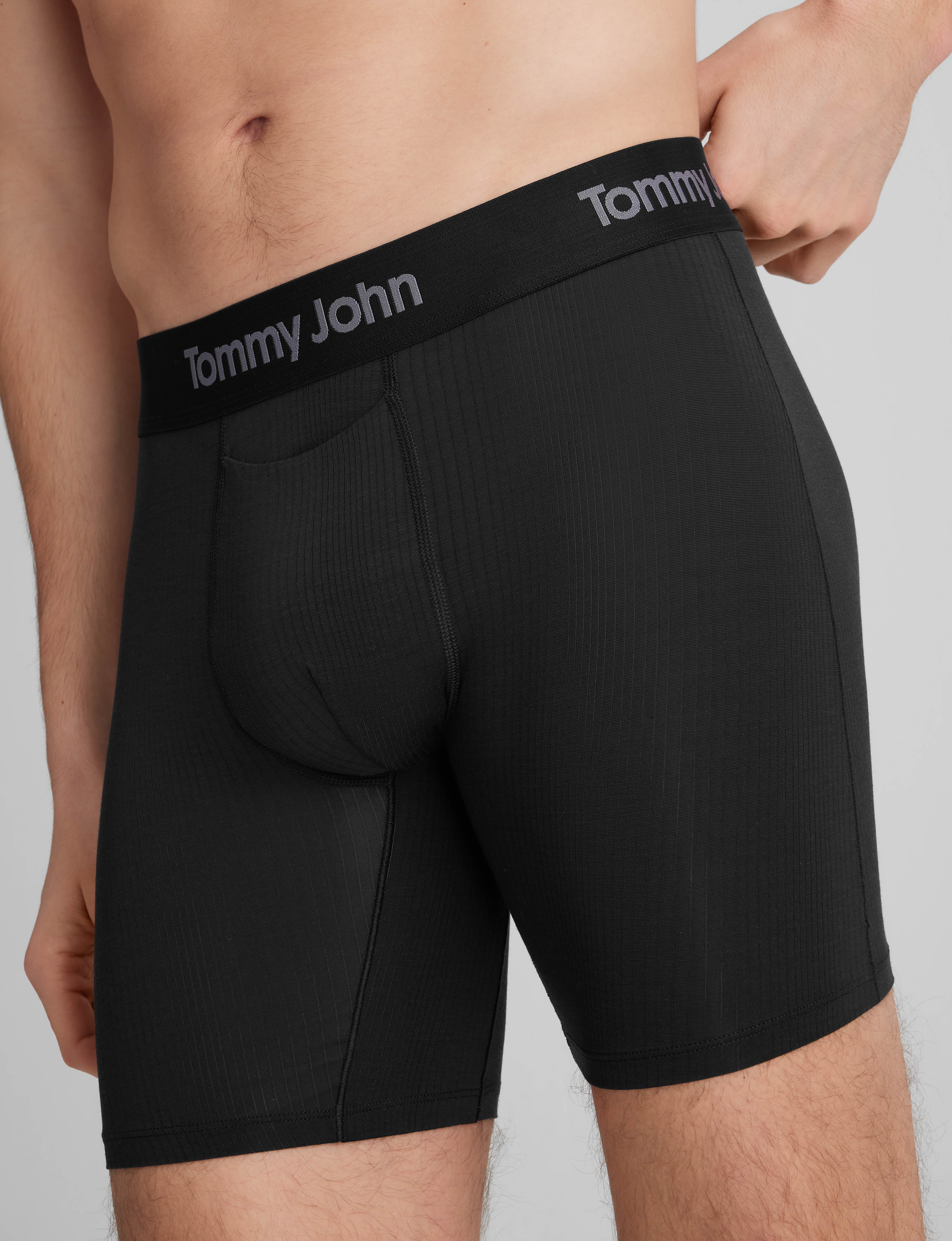 Second Skin Luxe Rib Mid-Length Boxer Brief 6" - Image 3