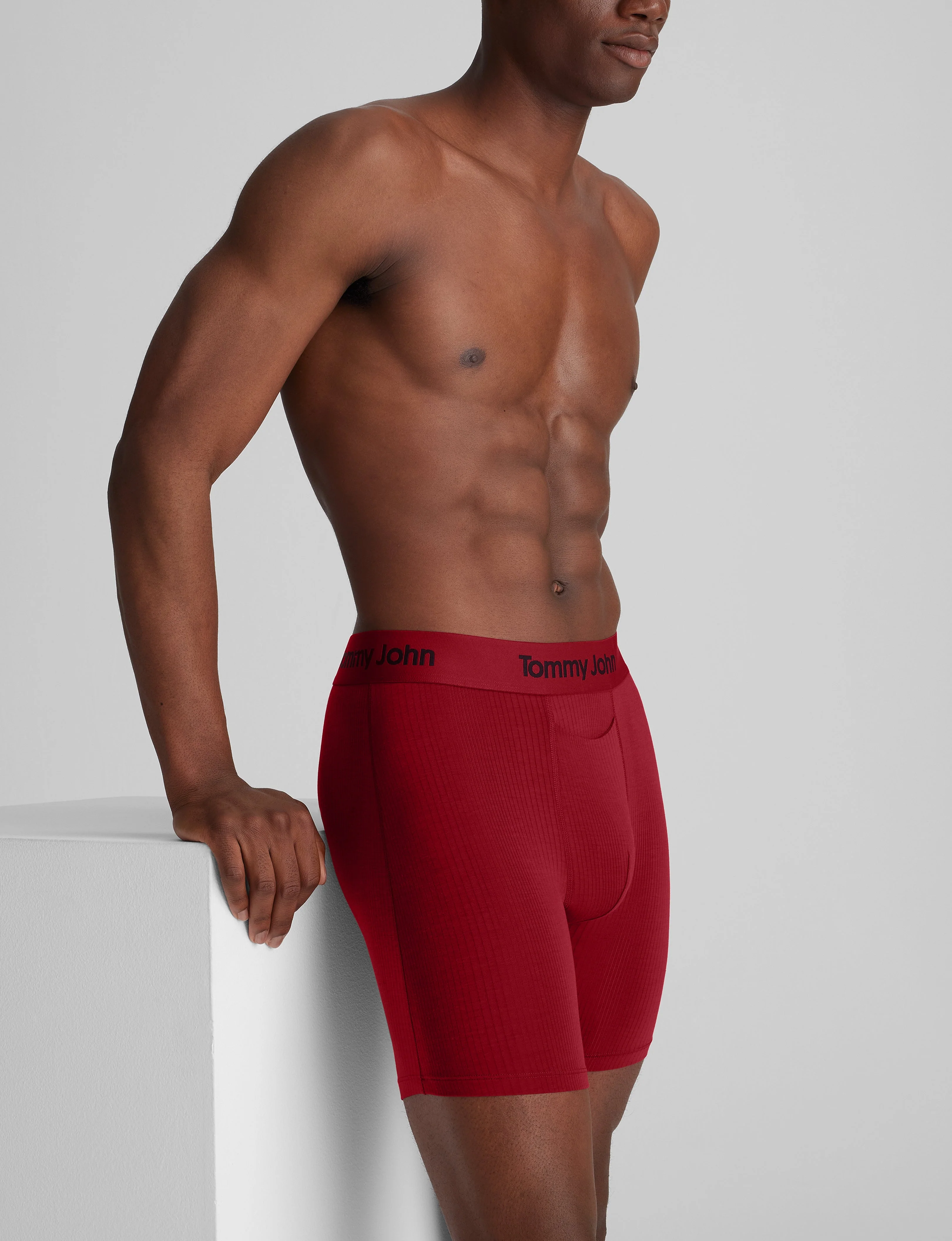 Second Skin Luxe Rib Mid-Length Boxer Brief 6" - Image 10