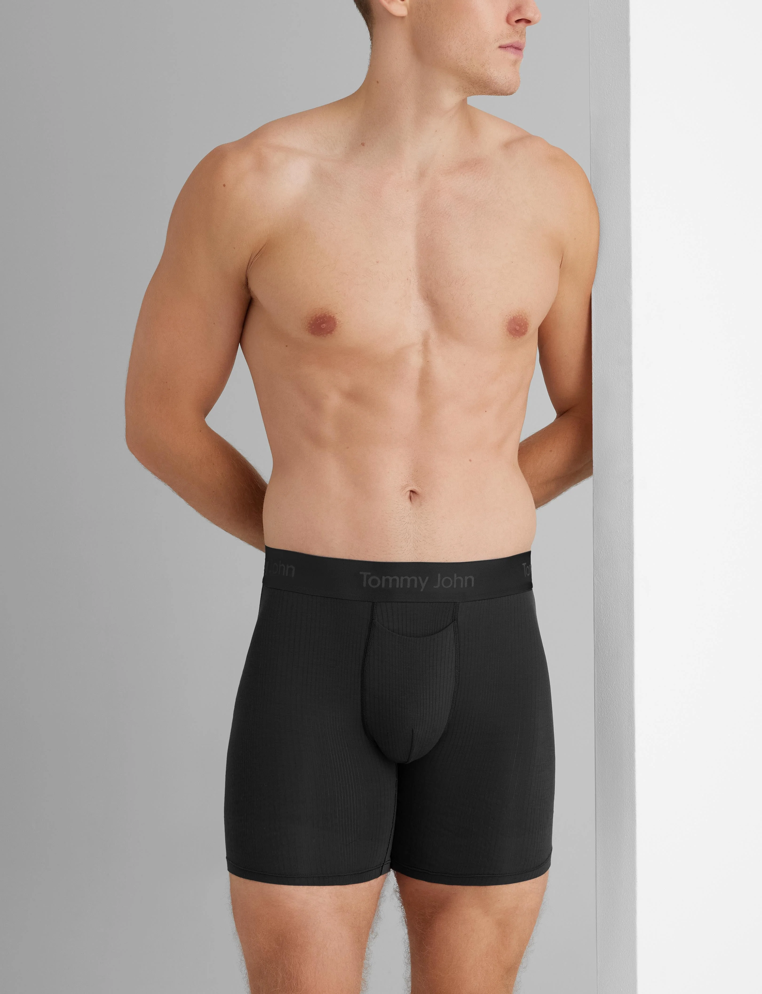 Second Skin Luxe Rib Mid-Length Boxer Brief 6" - Image 2