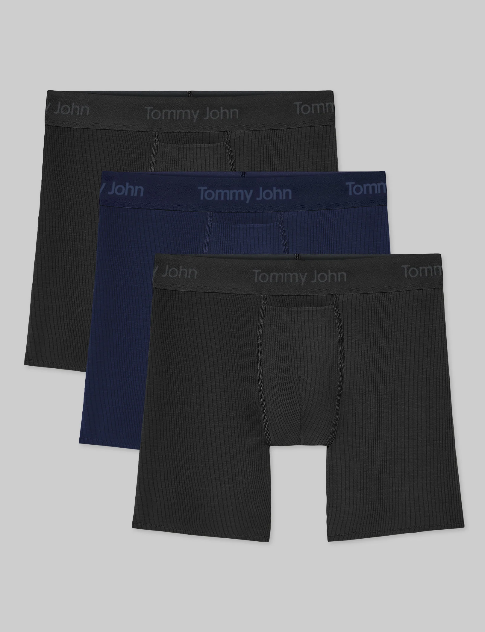 Second Skin Luxe Rib Mid-Length Boxer Brief 6" (3-Pack) - Image 3