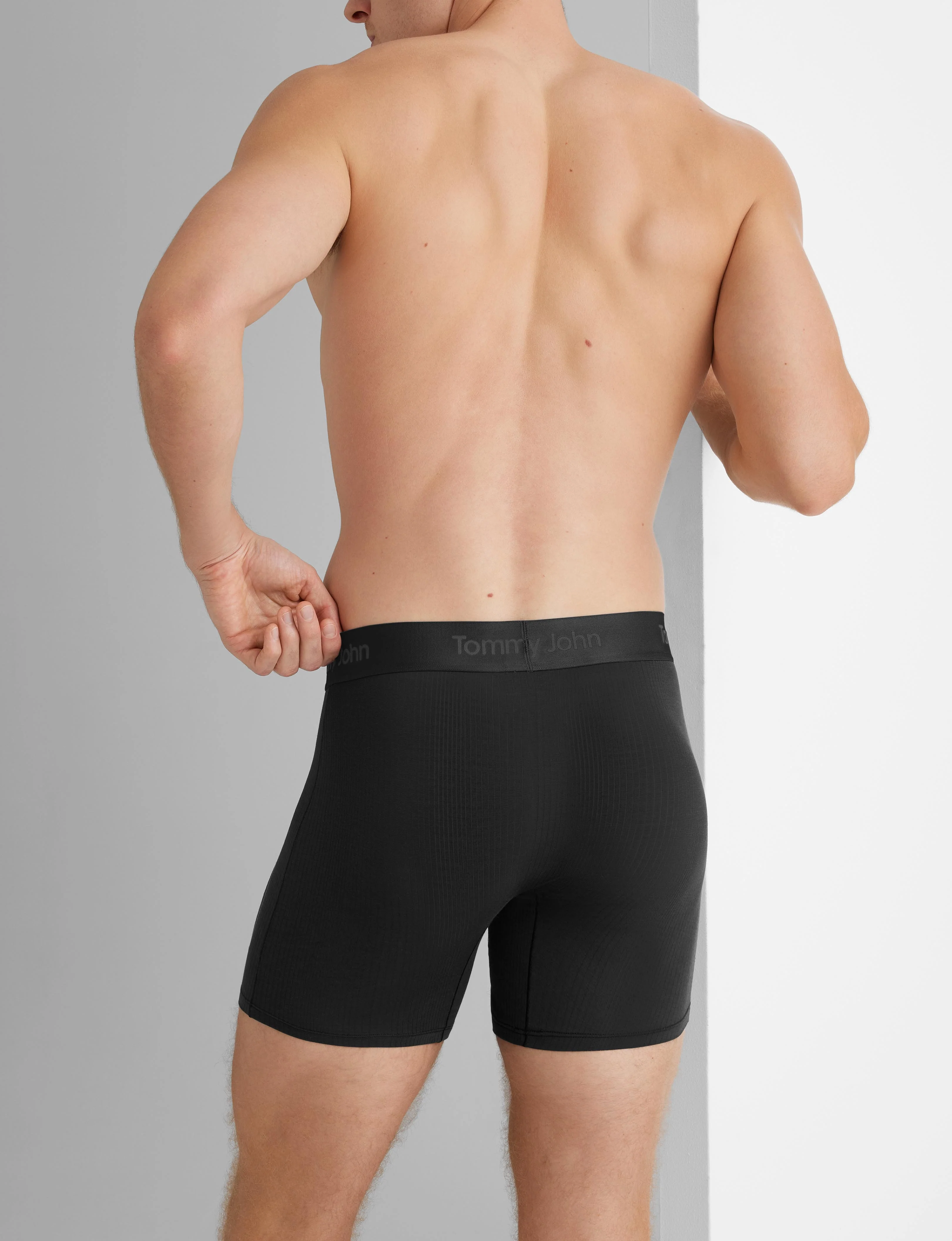 Second Skin Luxe Rib Mid-Length Boxer Brief 6" (3-Pack) - Image 5