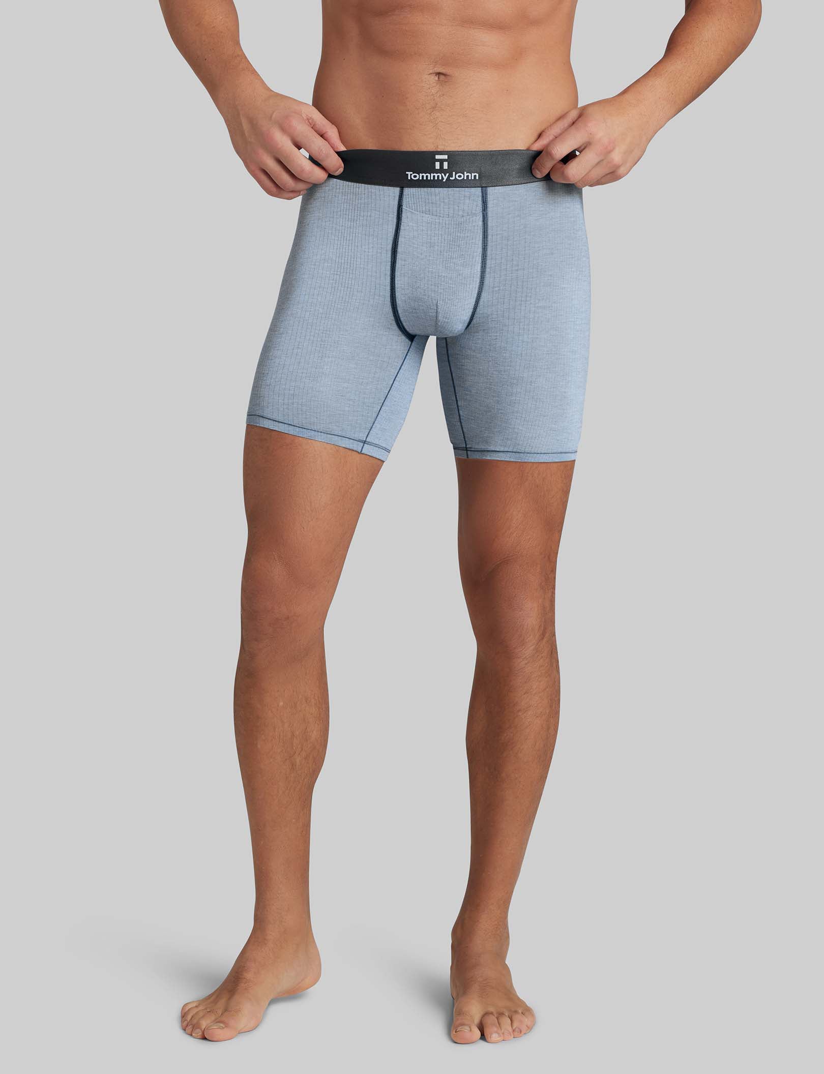 Second Skin Luxe Rib Mid-Length Boxer Brief 6" - Image 35