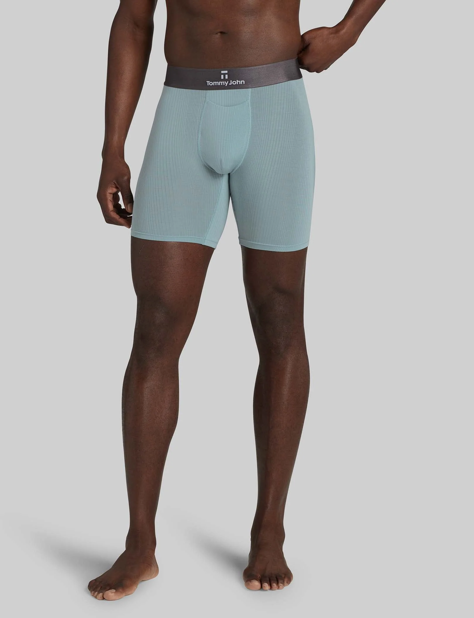 Second Skin Luxe Rib Mid-Length Boxer Brief 6" - Image 43
