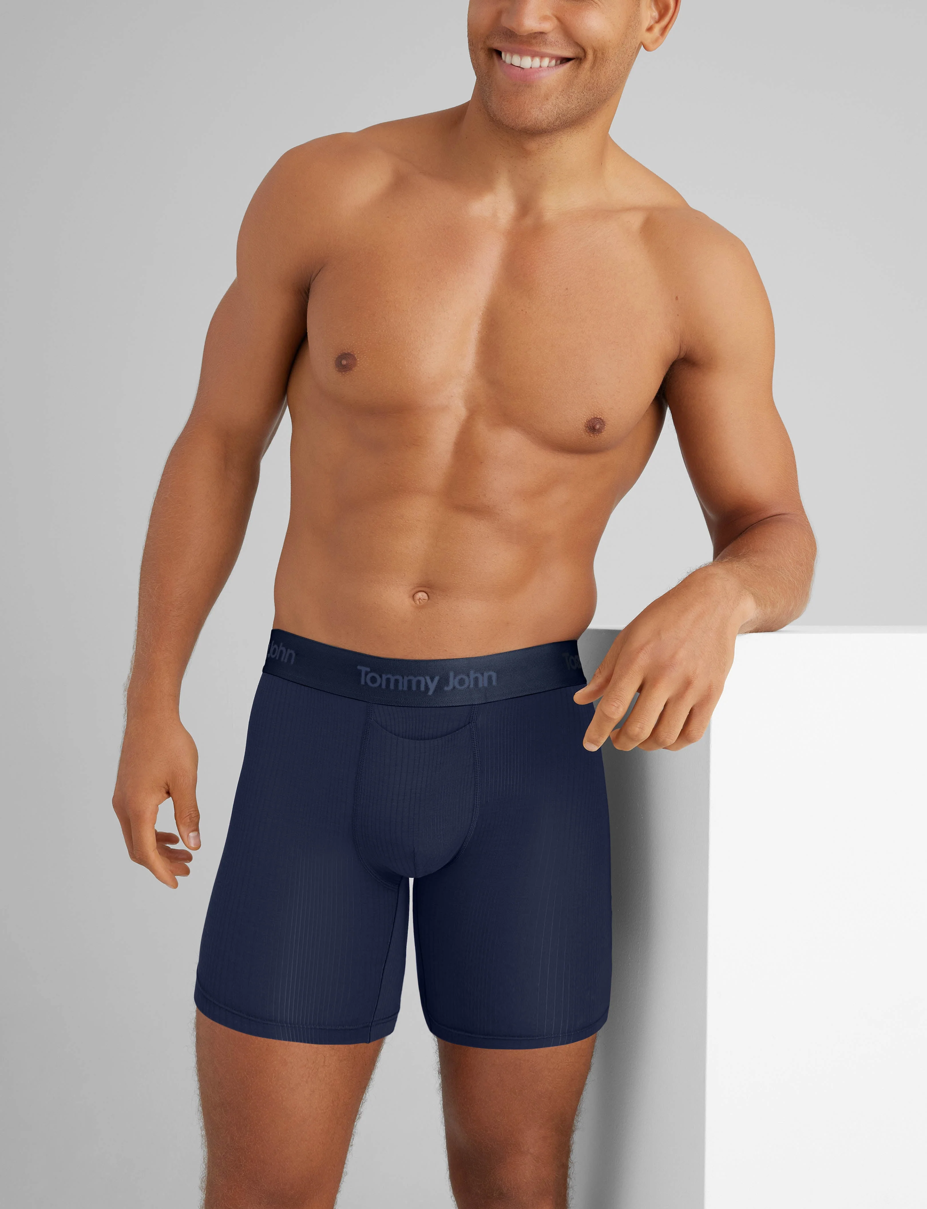Second Skin Luxe Rib Mid-Length Boxer Brief 6" - Image 6