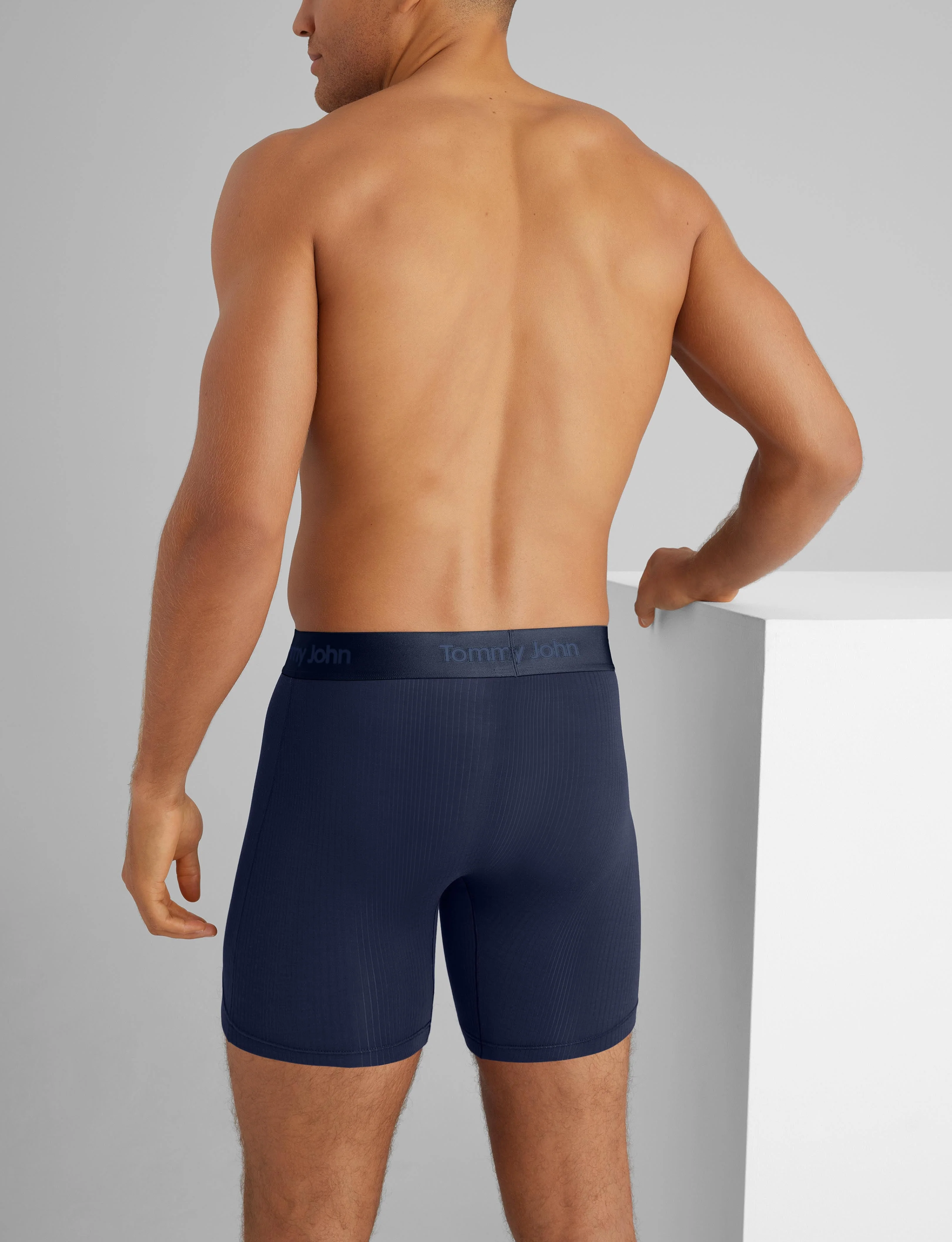 Second Skin Luxe Rib Mid-Length Boxer Brief 6" - Image 8