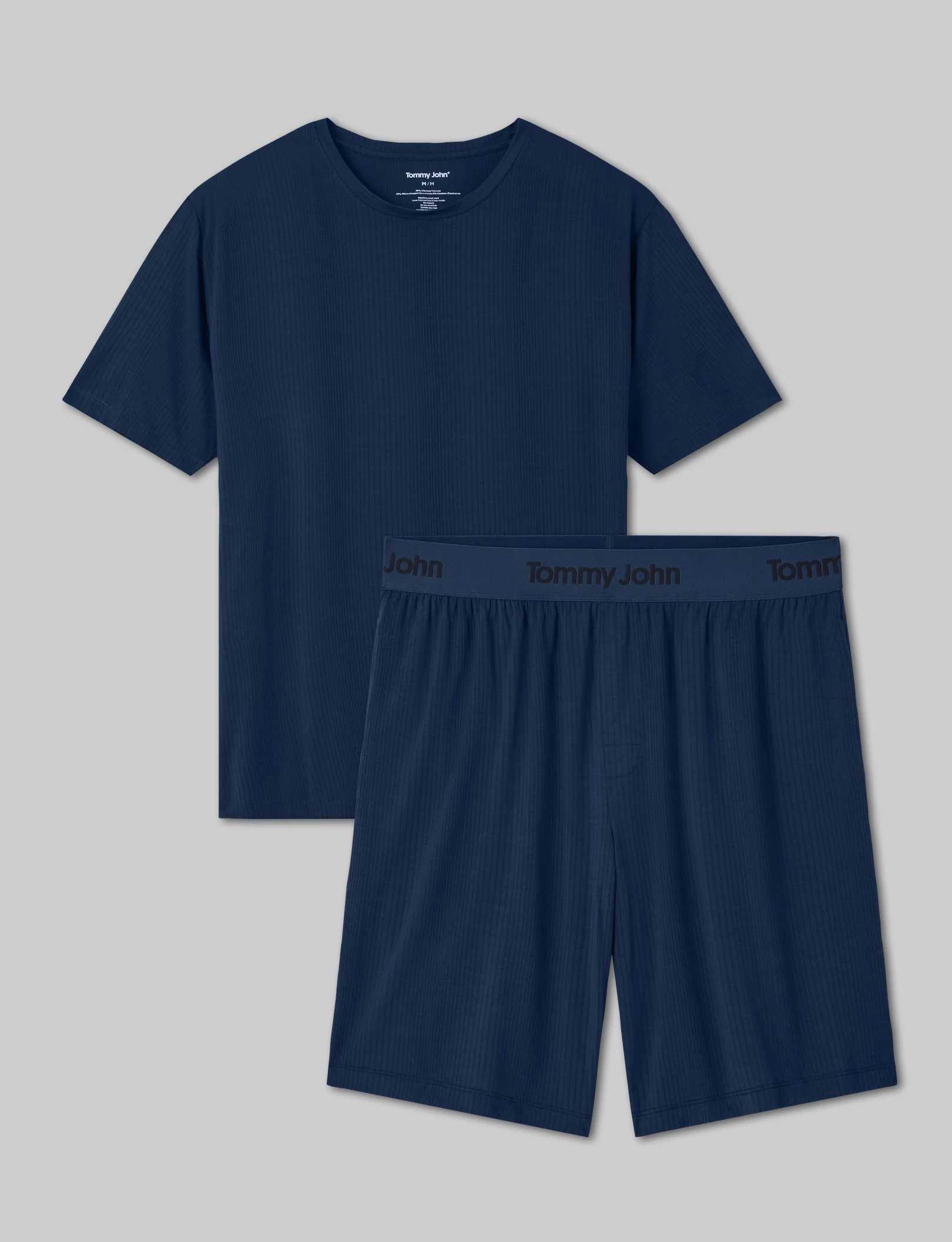 Second Skin Luxe Rib Sleep Tee & Short Set - Image 3