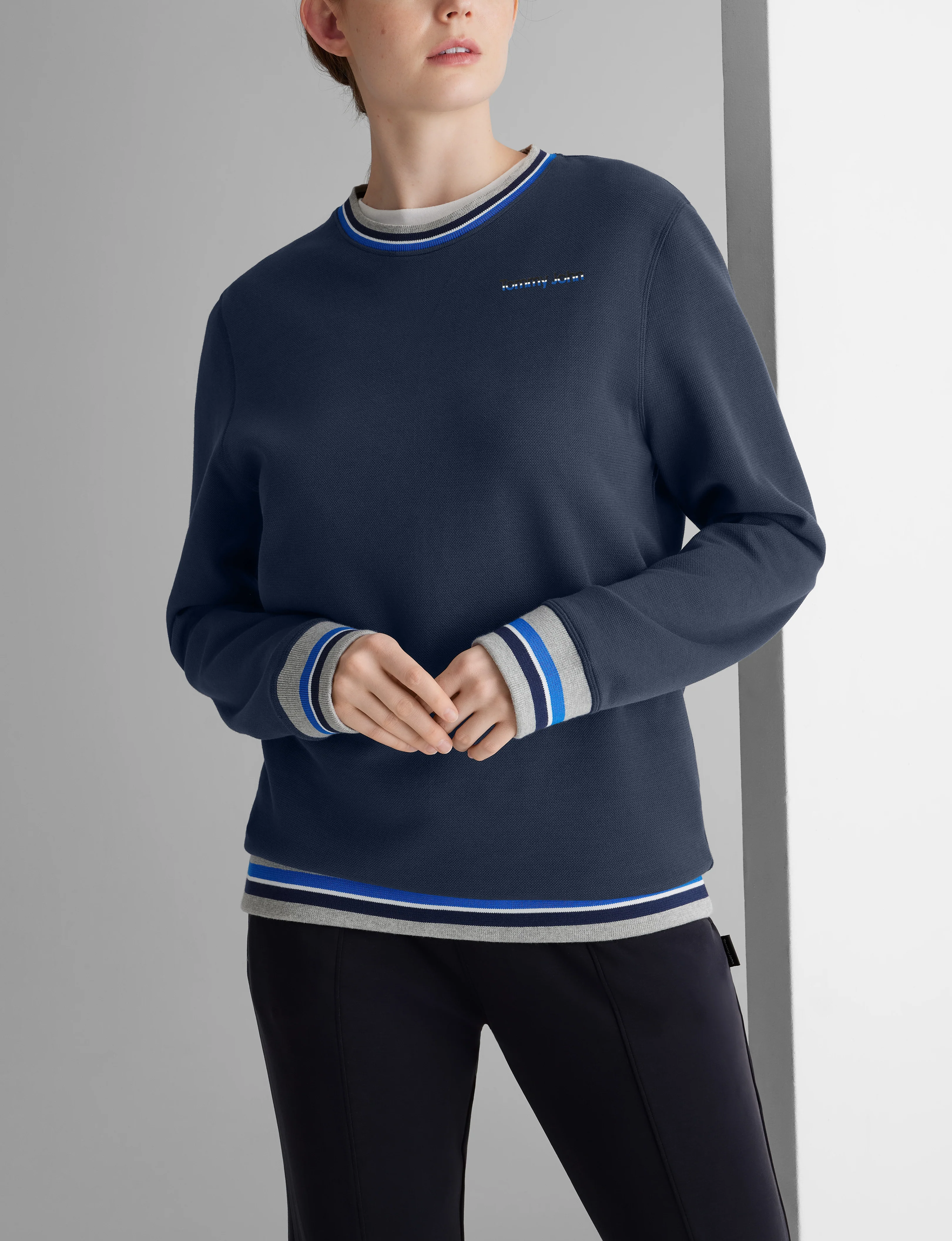 Varsity Stripe Crewneck Sweatshirt - Image 10