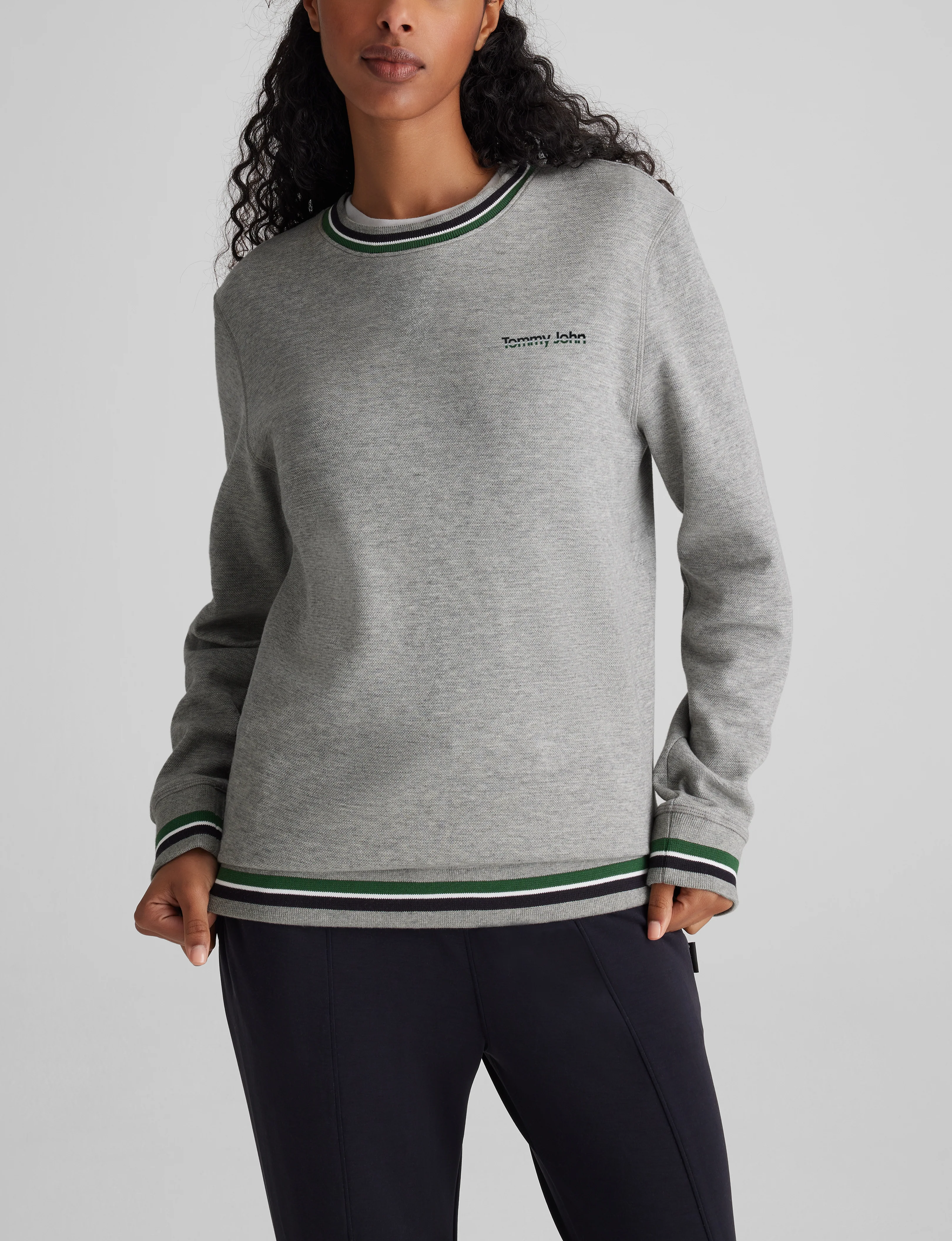 Varsity Stripe Crewneck Sweatshirt - Image 2