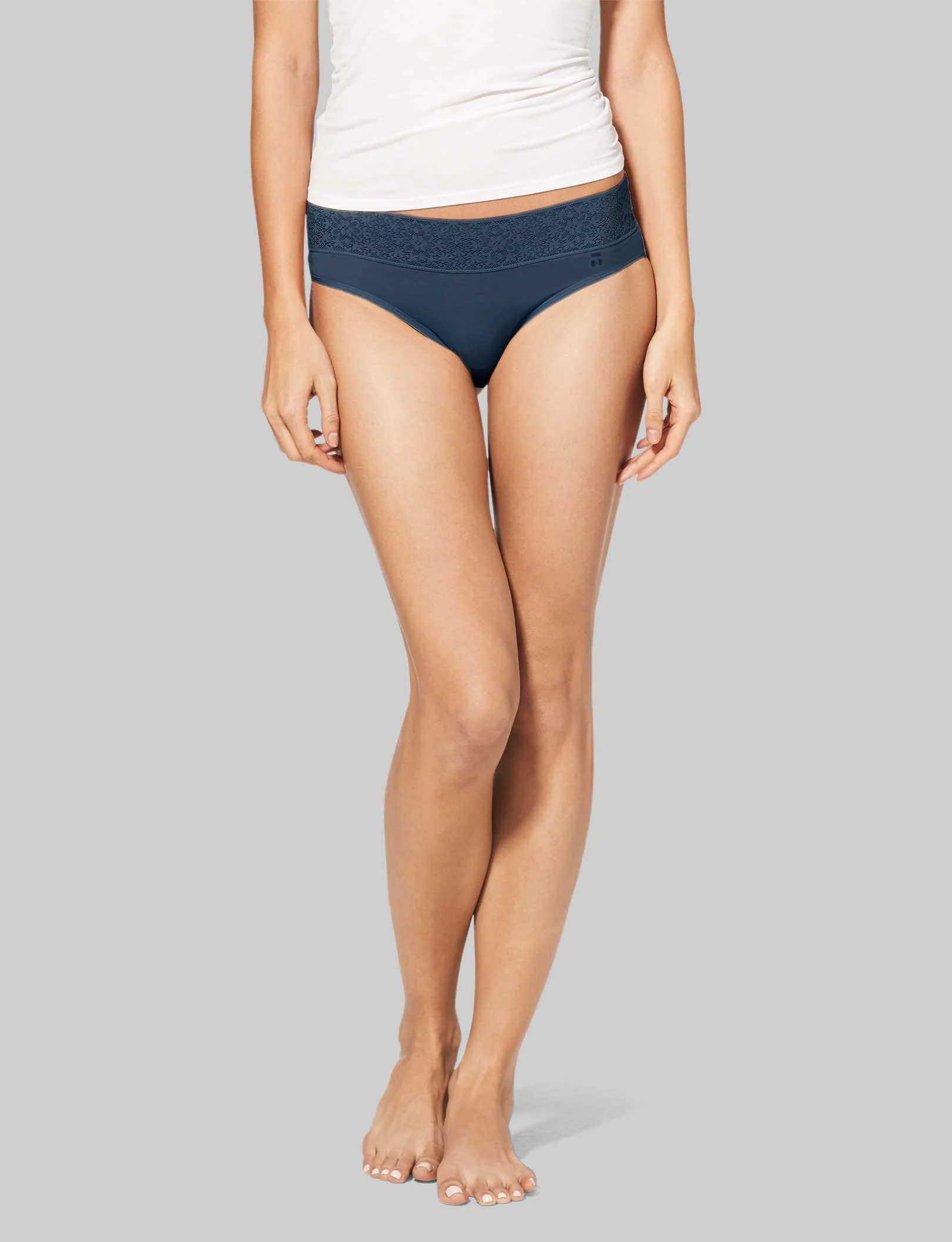 Women's Cool Cotton Cheeky, Lace Waist - Image 12