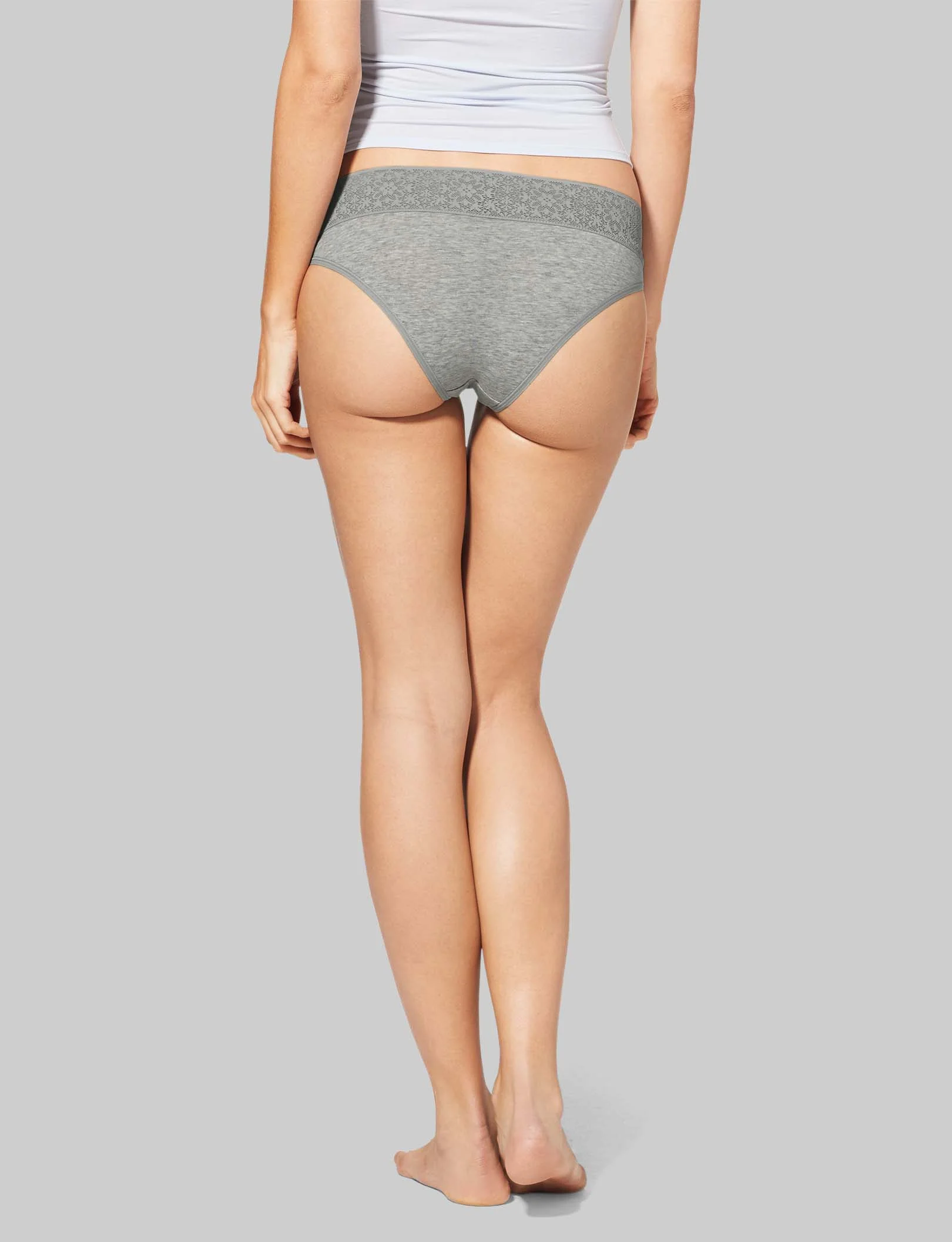 Women's Cool Cotton Cheeky, Lace Waist - Image 19