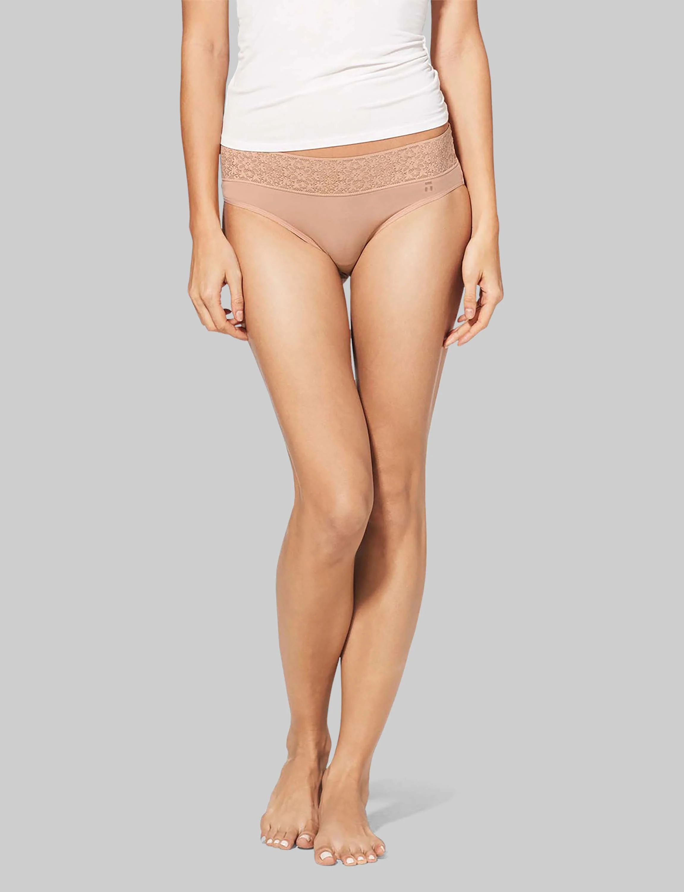 Women's Cool Cotton Cheeky, Lace Waist - Image 8