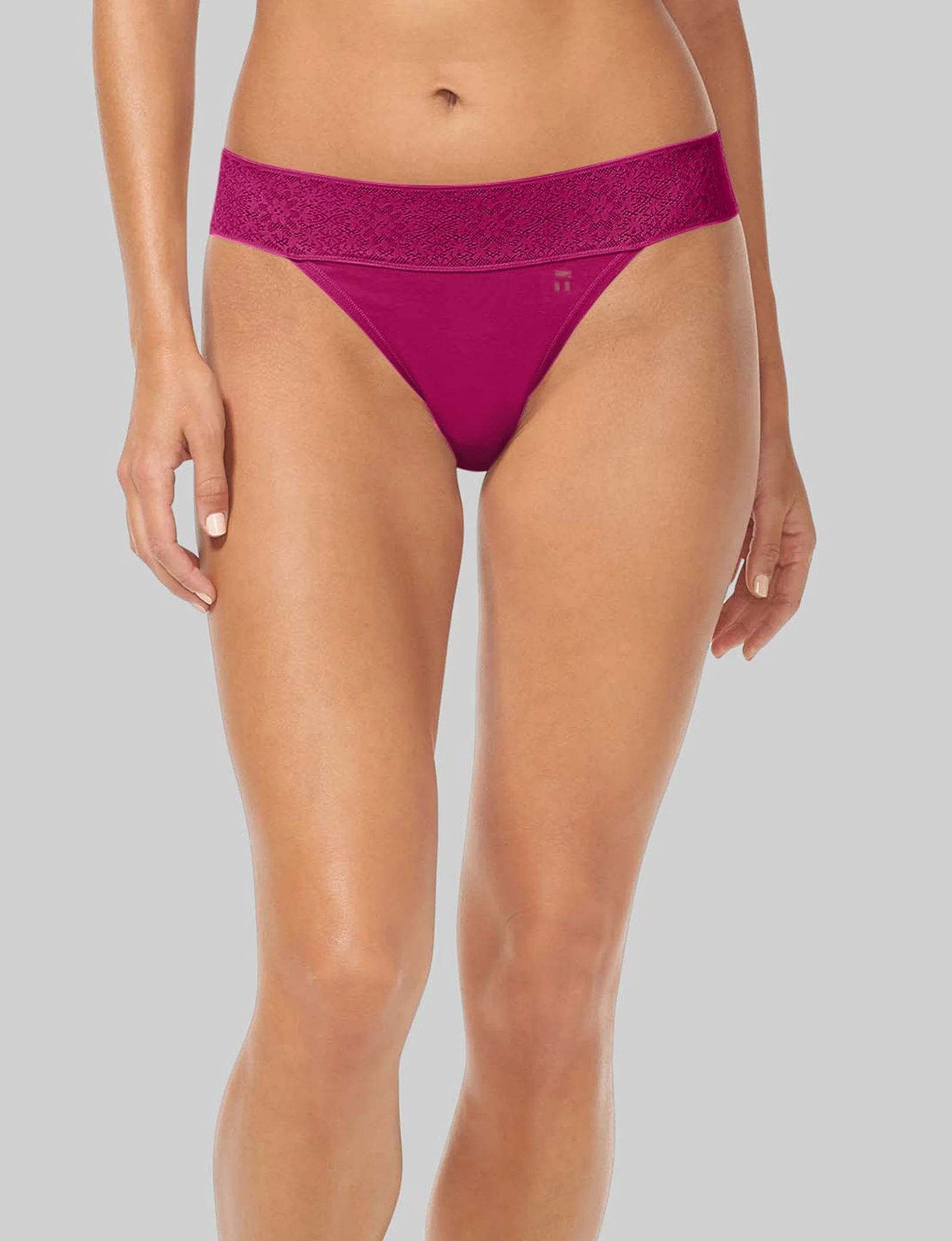 Women's Cool Cotton Thong, Lace Waist - Image 18