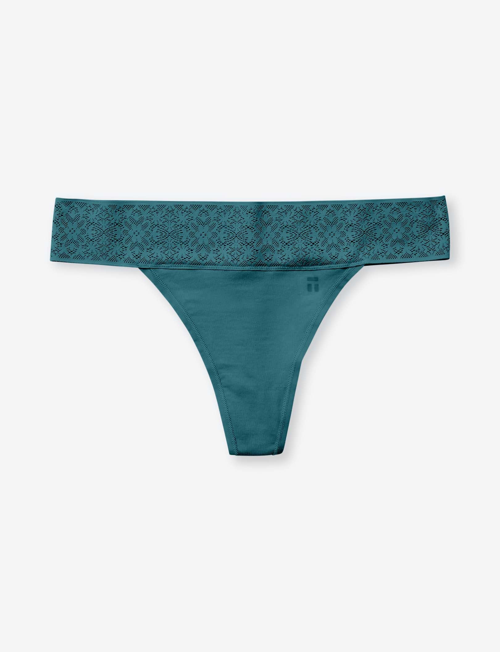 Women's Cool Cotton Thong, Lace Waist - Image 23