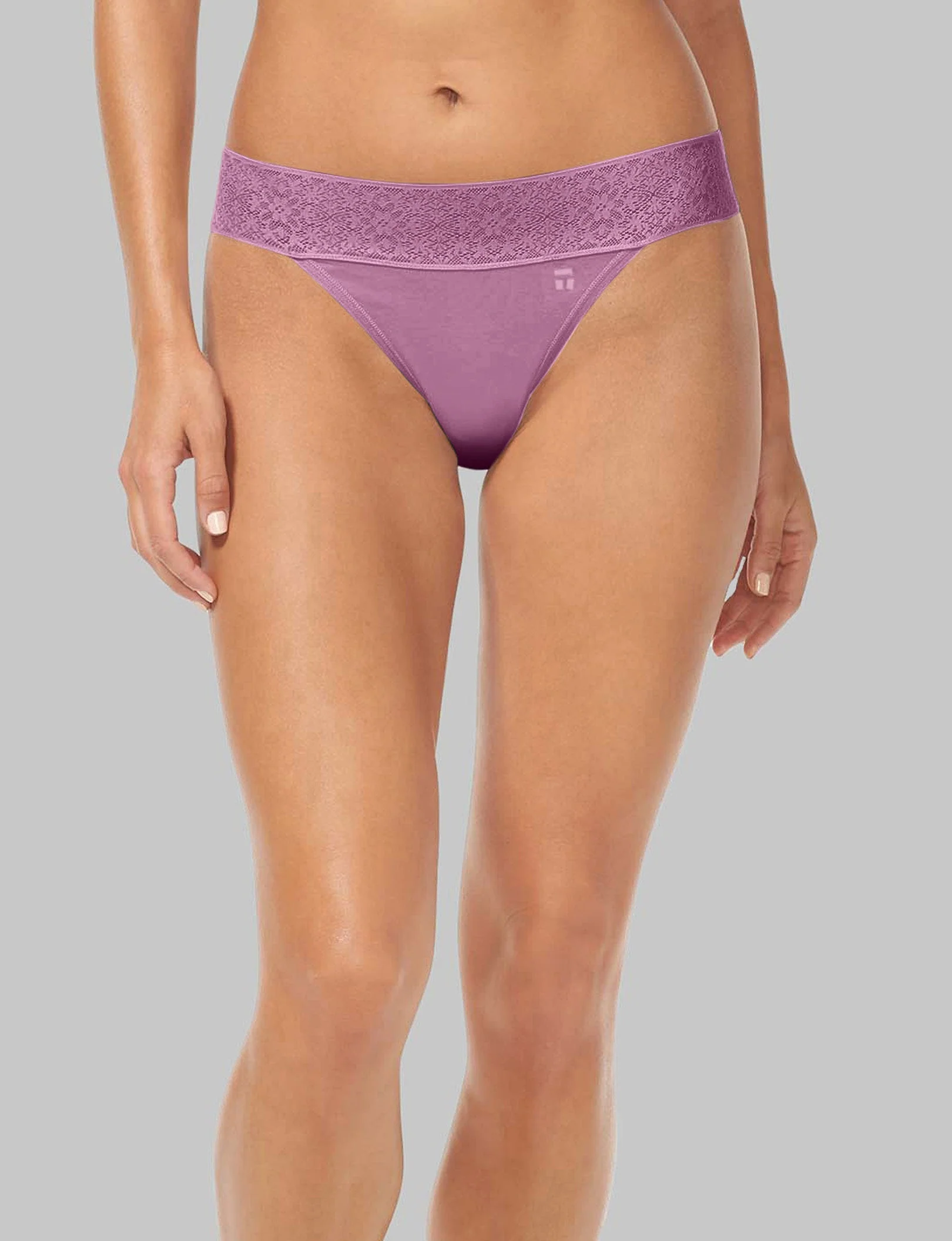 Women's Cool Cotton Thong, Lace Waist - Image 31