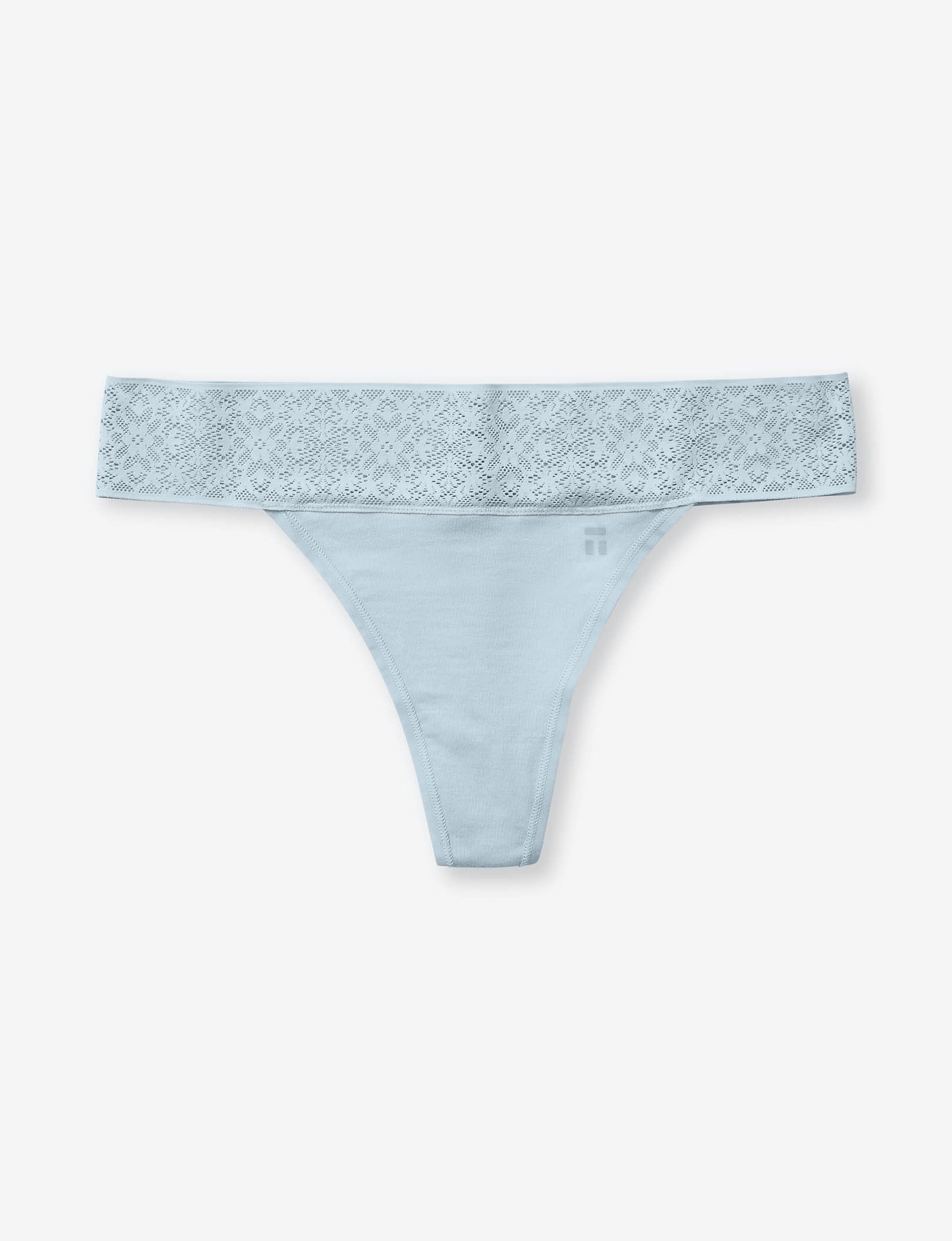 Women's Cool Cotton Thong, Lace Waist - Image 34