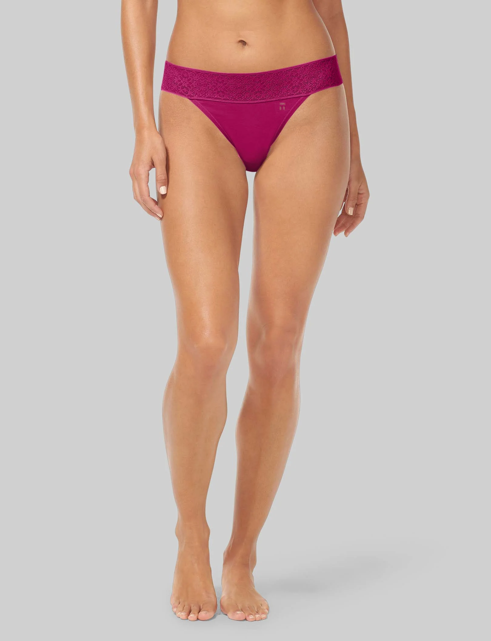 Women's Cool Cotton Thong, Lace Waist - Image 39