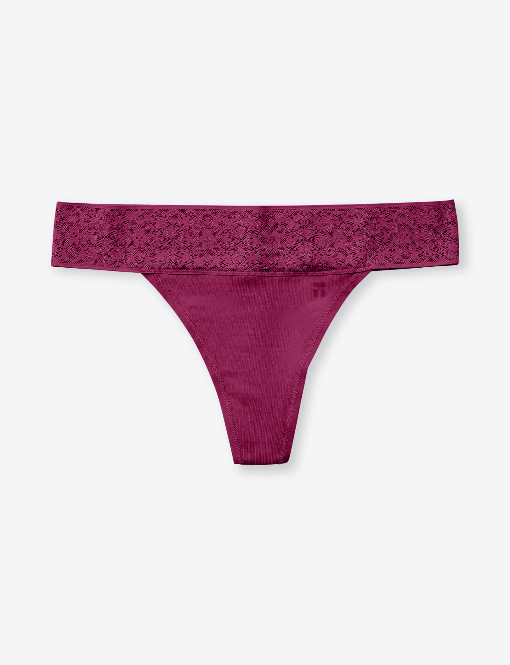 Women's Cool Cotton Thong, Lace Waist - Image 45