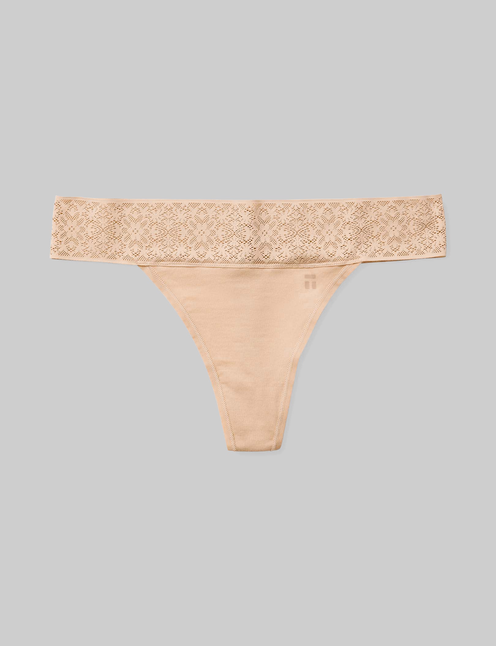Women's Cool Cotton Thong, Lace Waist - Image 58
