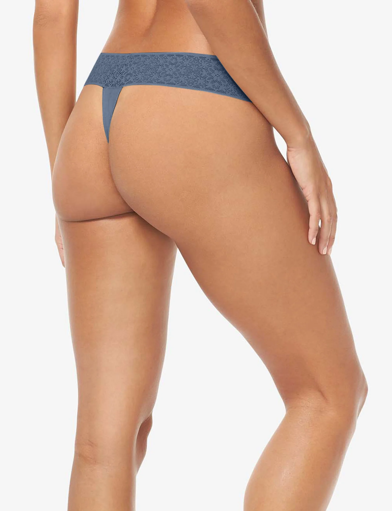 Women's Cool Cotton Thong, Lace Waist - Image 62