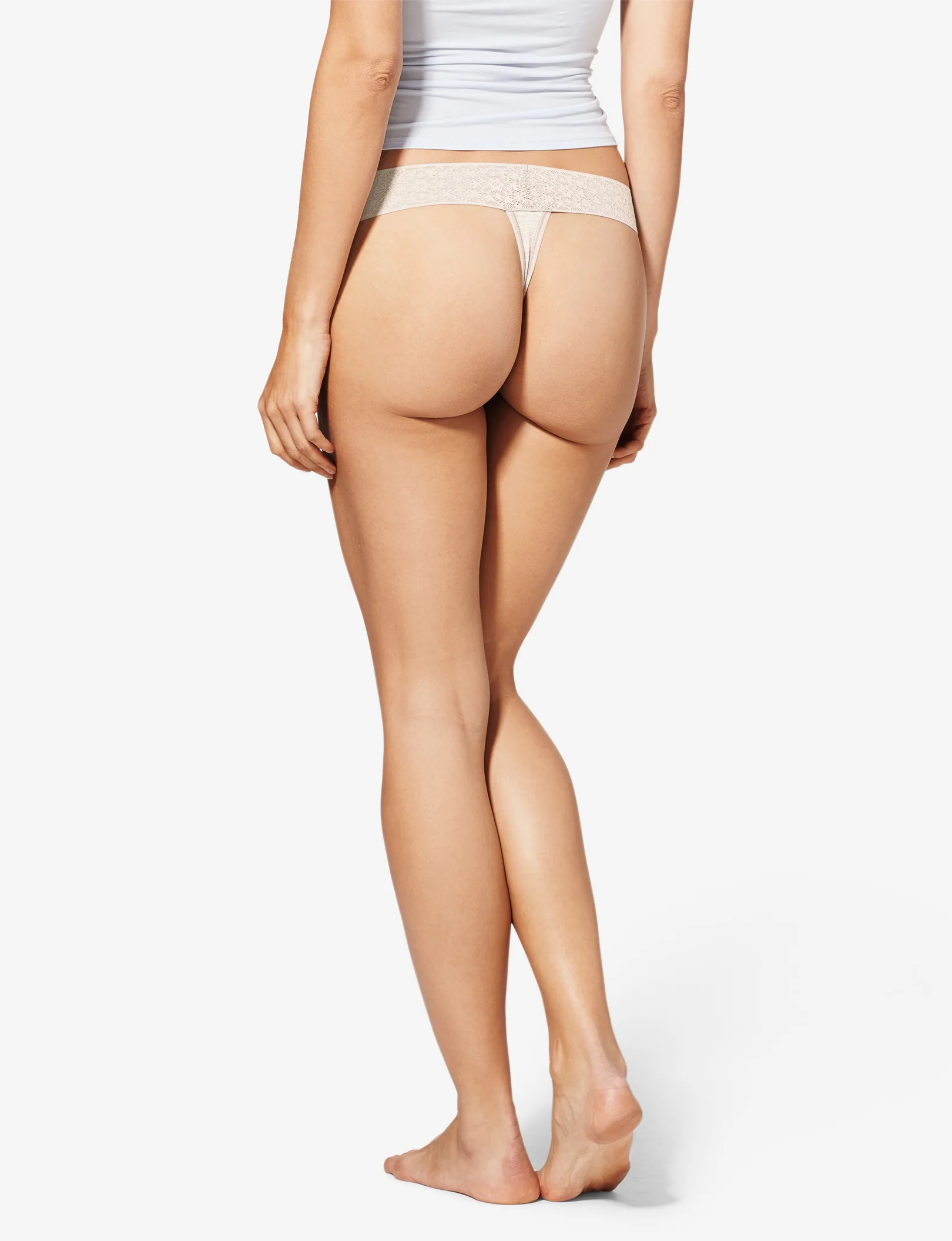 Women's Cool Cotton Thong, Lace Waist - Image 66