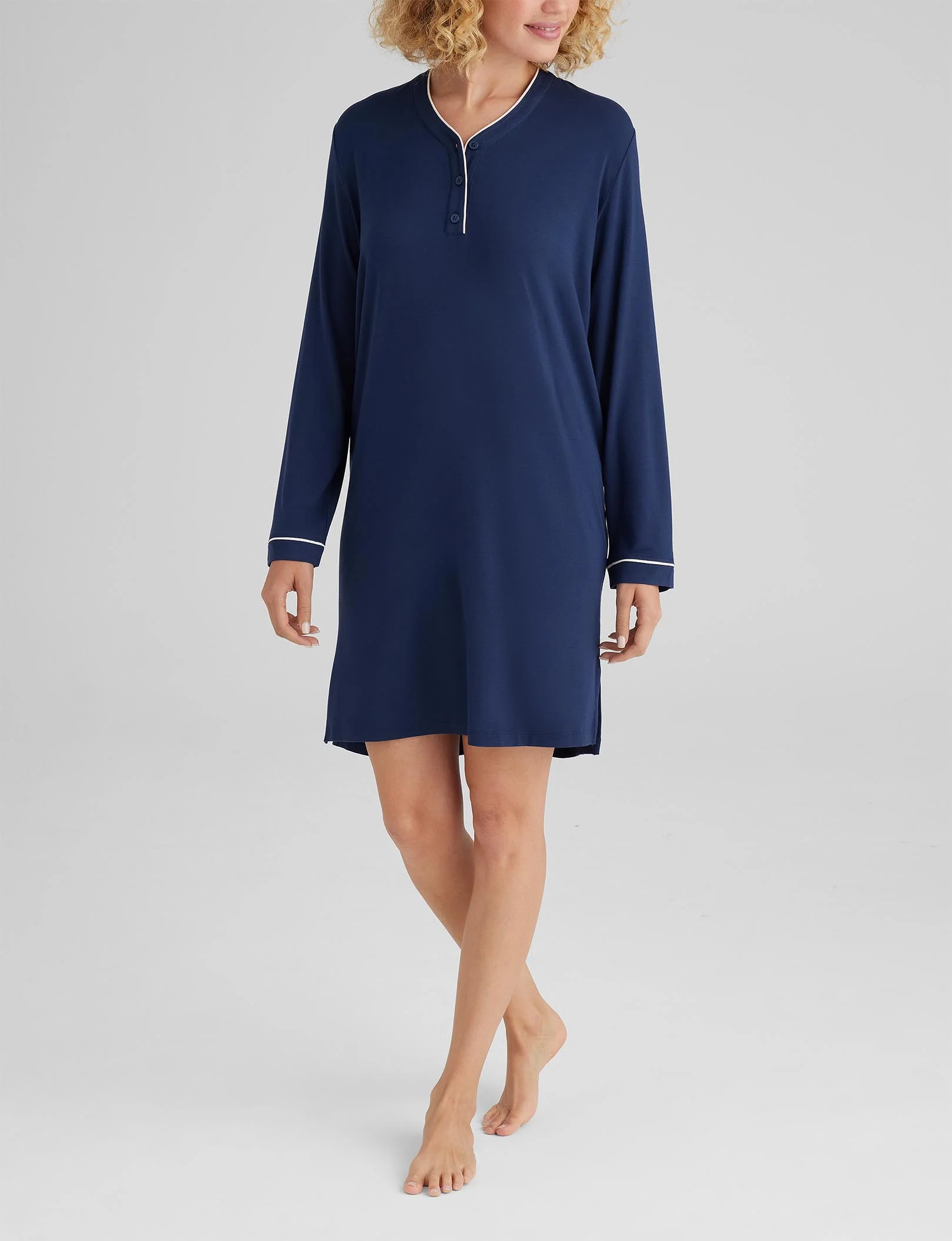 Women's Downtime Henley Sleep Dress - Image 5