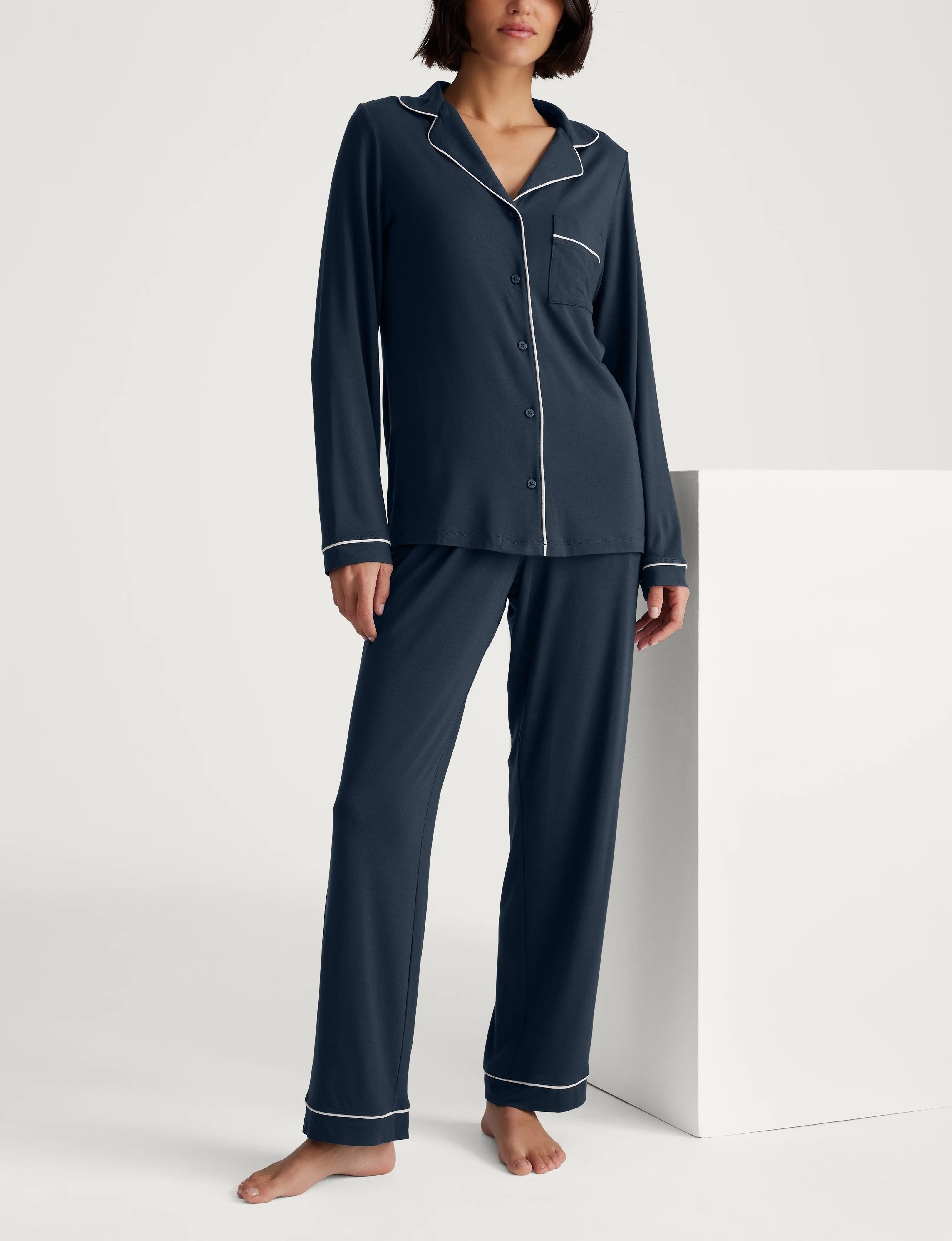 Women's Downtime Long Sleeve Pajama Top & Pant Set - Image 30