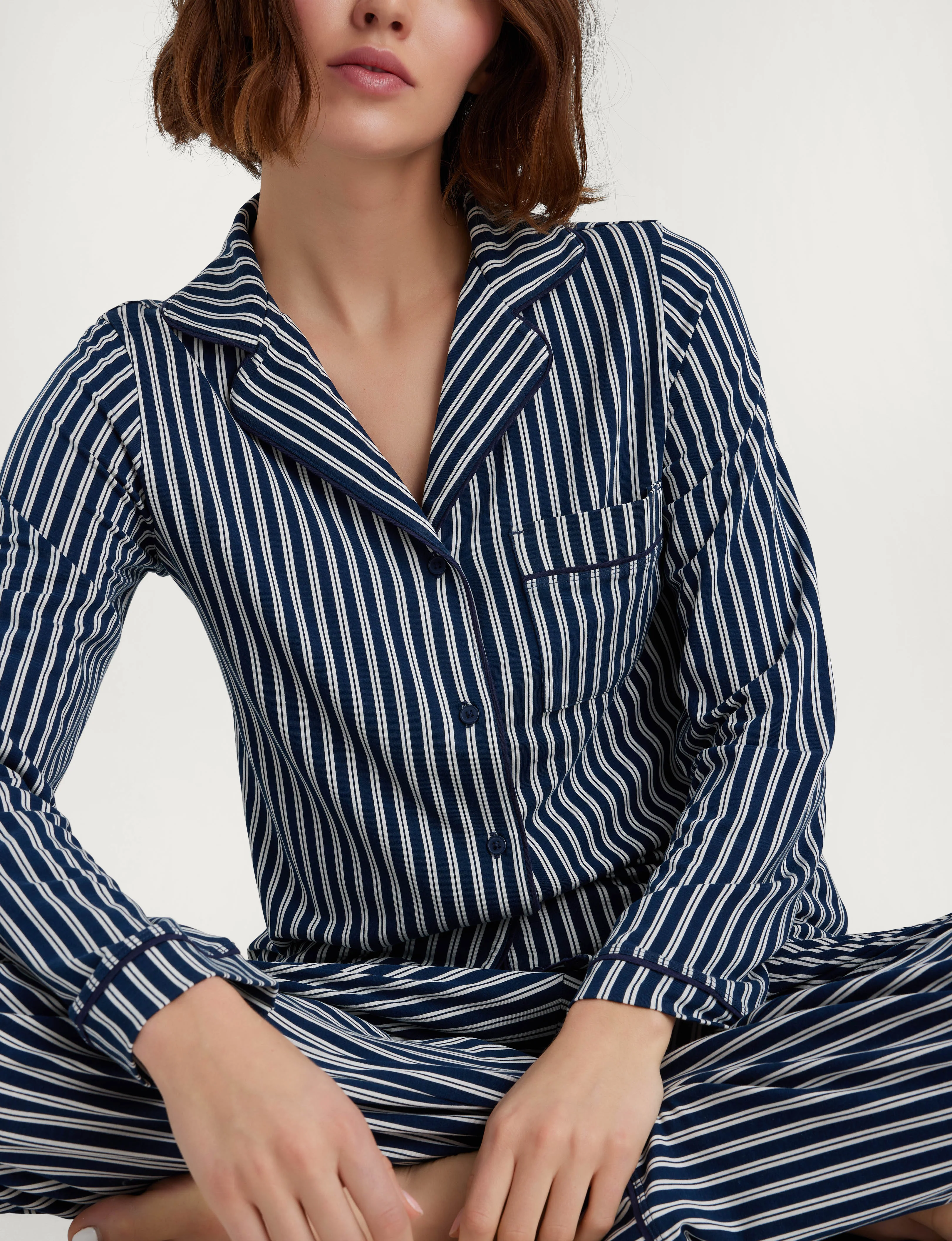 Women's Downtime Long Sleeve Pajama Top & Pant Set - Image 35