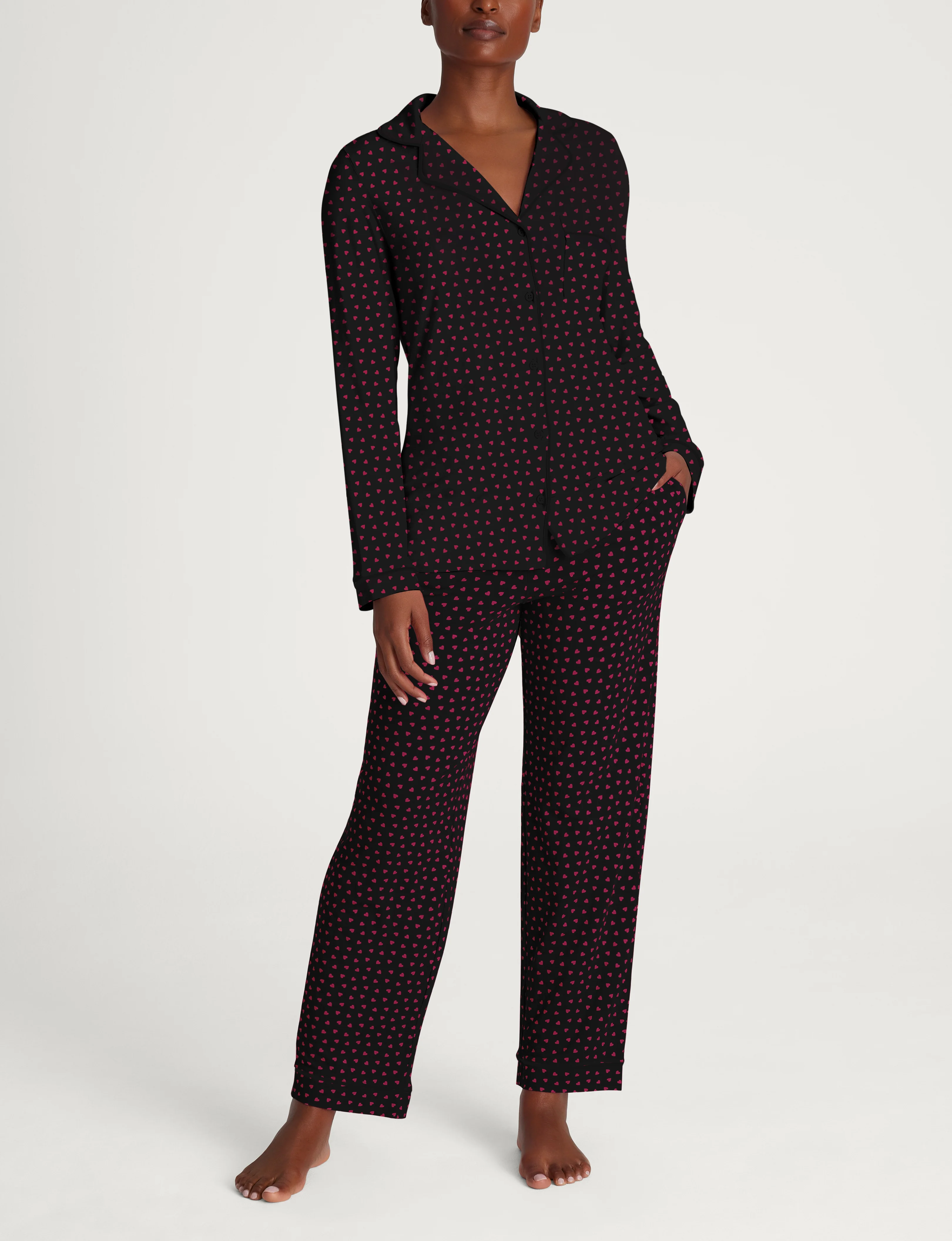 Women's Downtime Long Sleeve Pajama Top & Pant Set - Image 39