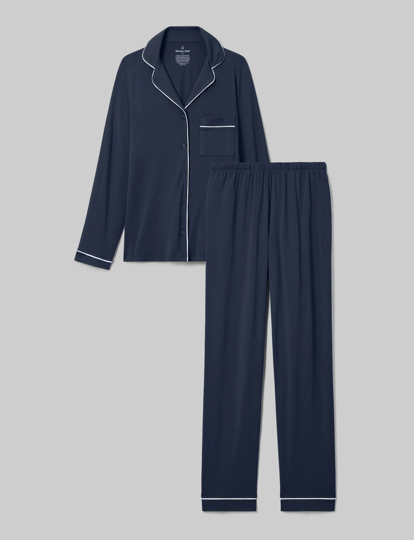 Women's Downtime Long Sleeve Pajama Top & Pant Set - Image 4